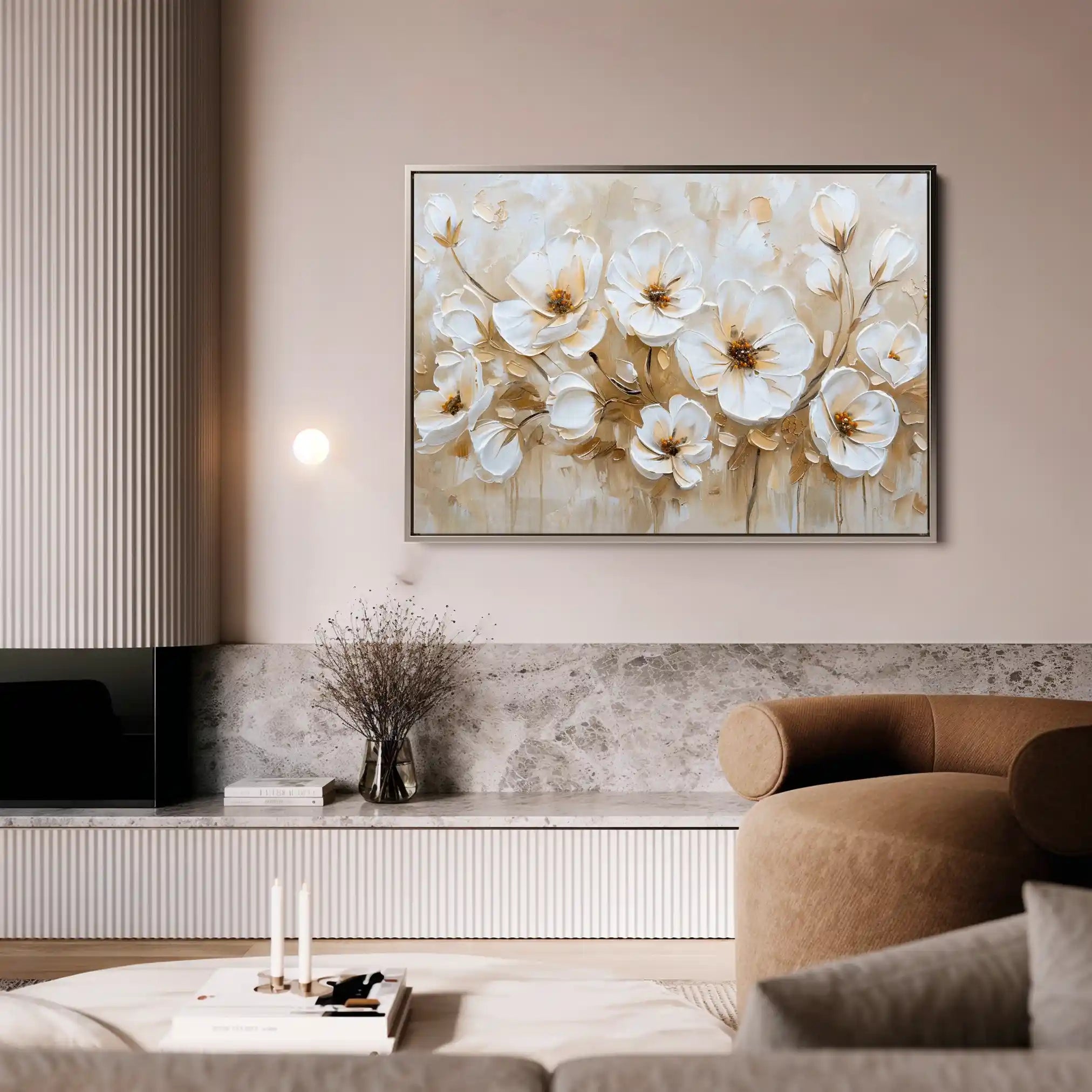 Floral Canvas Wall Art WAD245-F 90 x 60 cm / Stretched on hidden frame