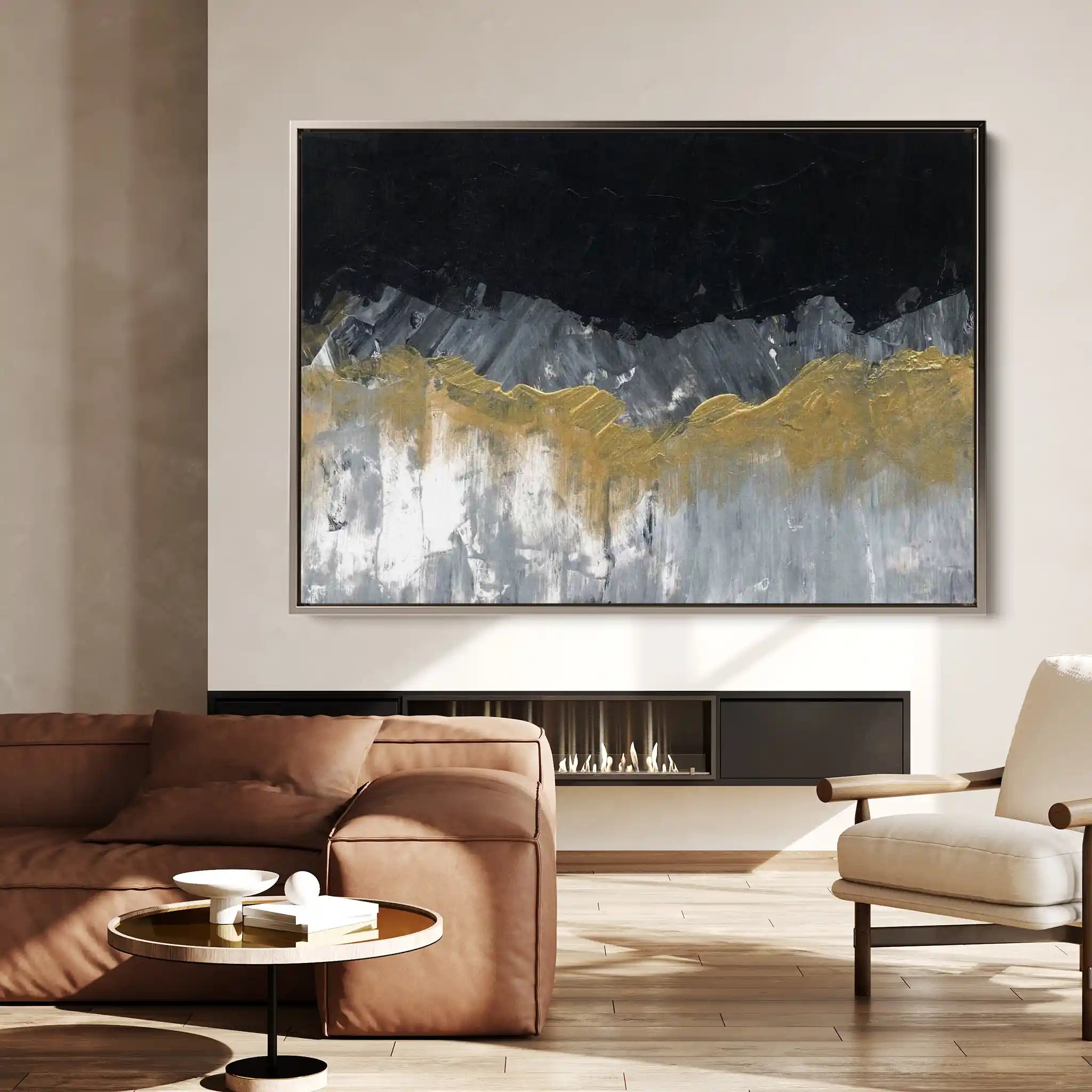 Abstract Canvas Wall Art WAD246-A 90 x 60 cm / Stretched on hidden frame