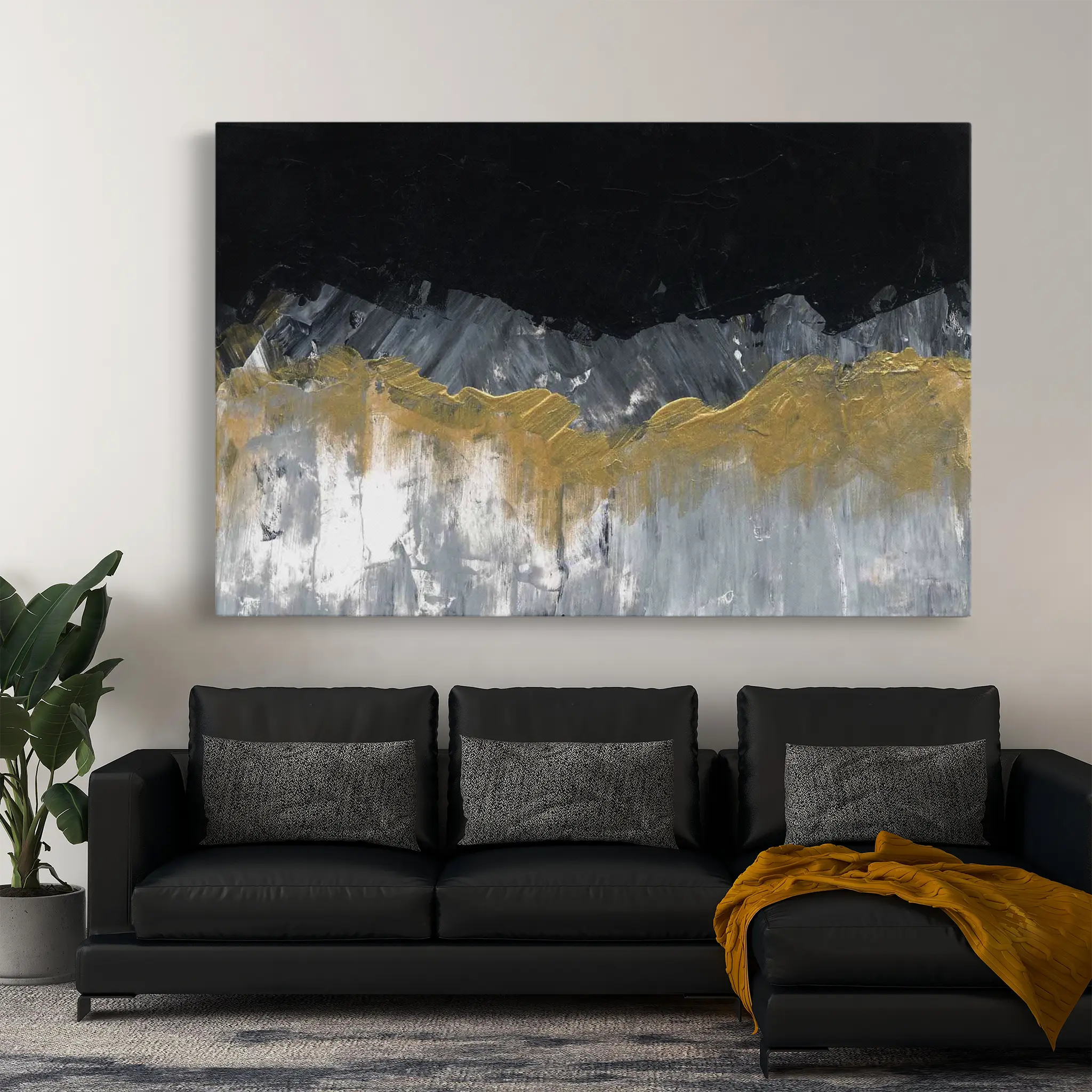 Abstract Canvas Wall Art WAD246-A 90 x 60 cm / Stretched on hidden frame