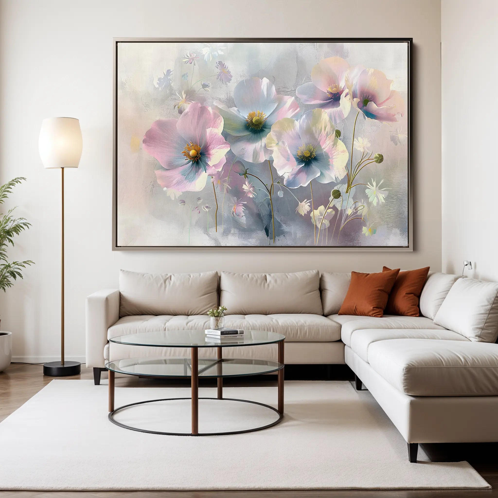 Floral Canvas Wall Art WAD246-F 90 x 60 cm / Stretched on hidden frame