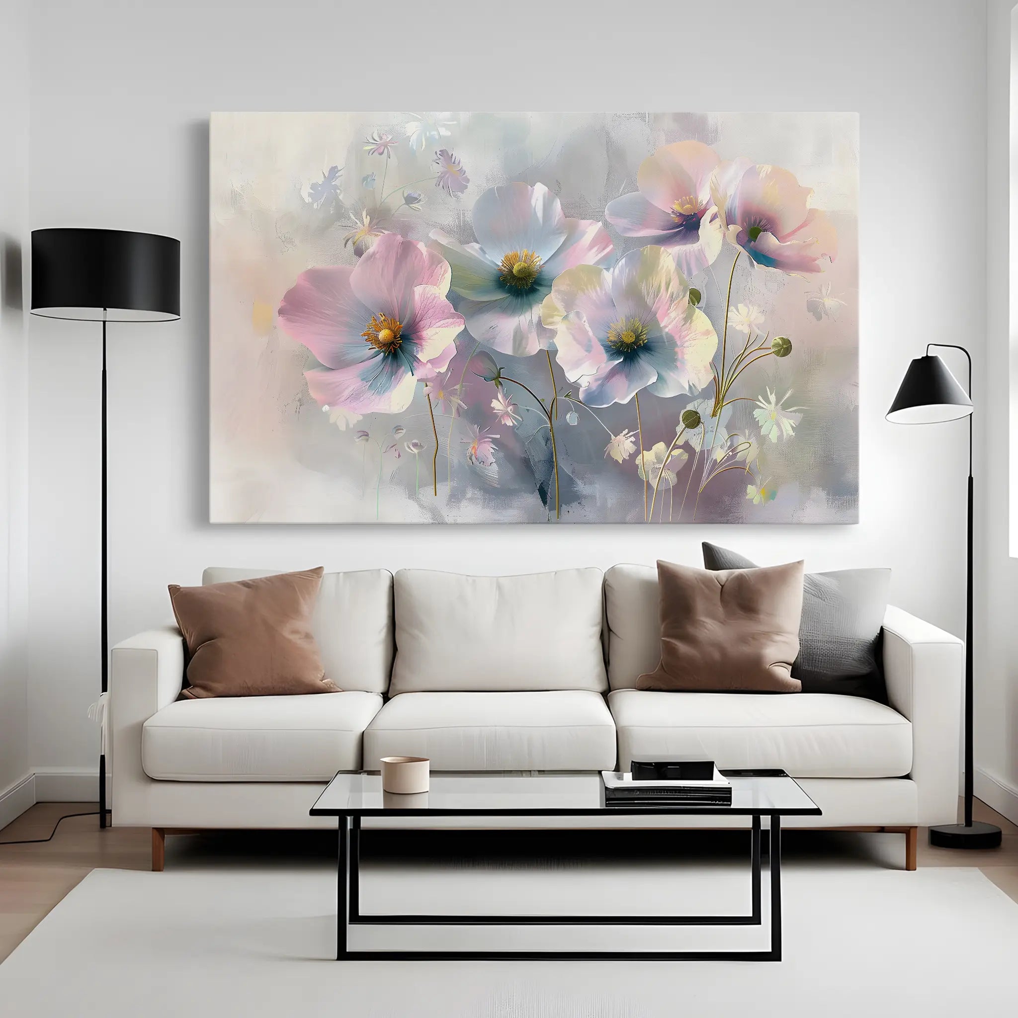 Floral Canvas Wall Art WAD246-F 90 x 60 cm / Stretched on hidden frame