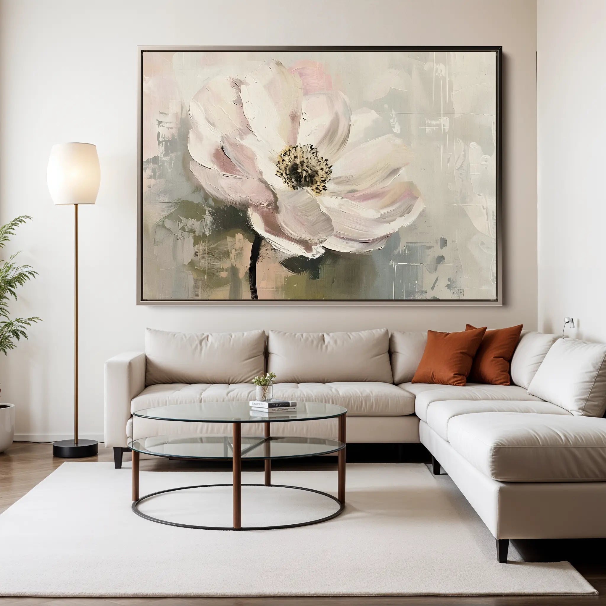 Floral Canvas Wall Art WAD247-F 90 x 60 cm / Stretched on hidden frame