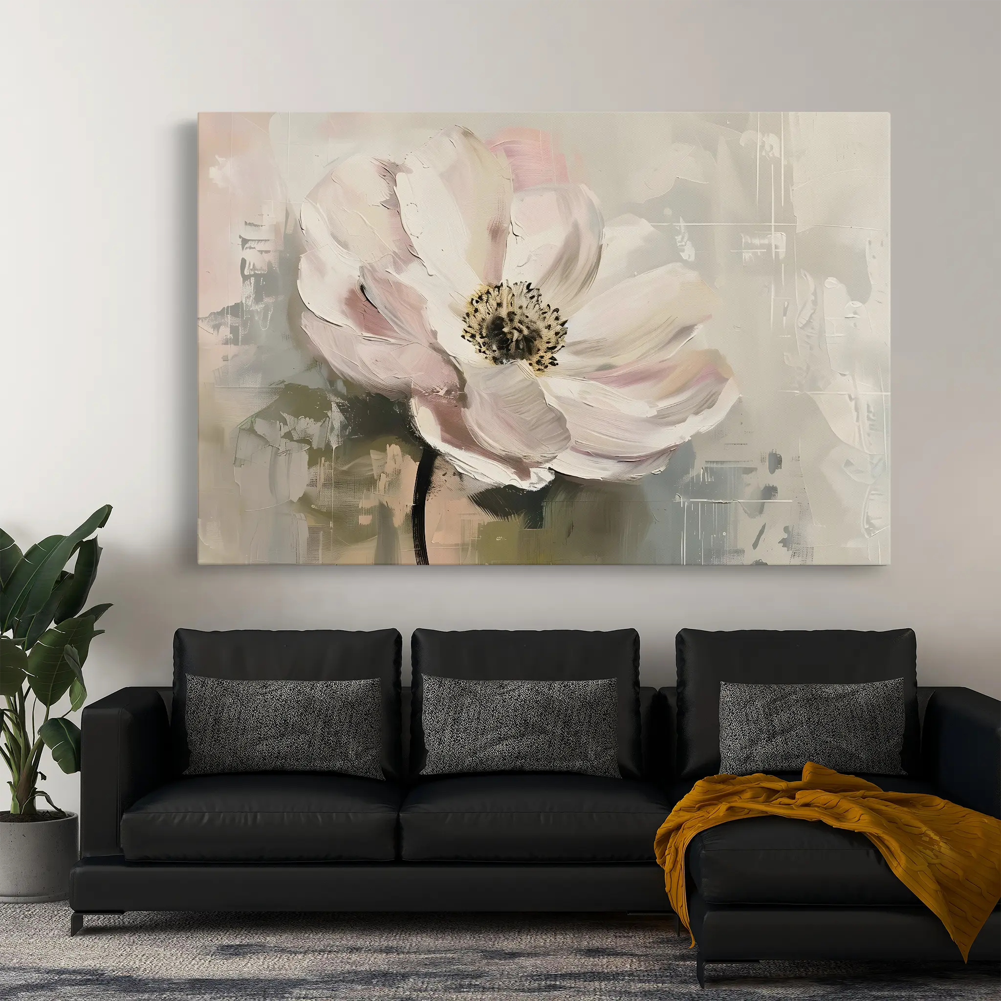 Floral Canvas Wall Art WAD247-F 90 x 60 cm / Stretched on hidden frame