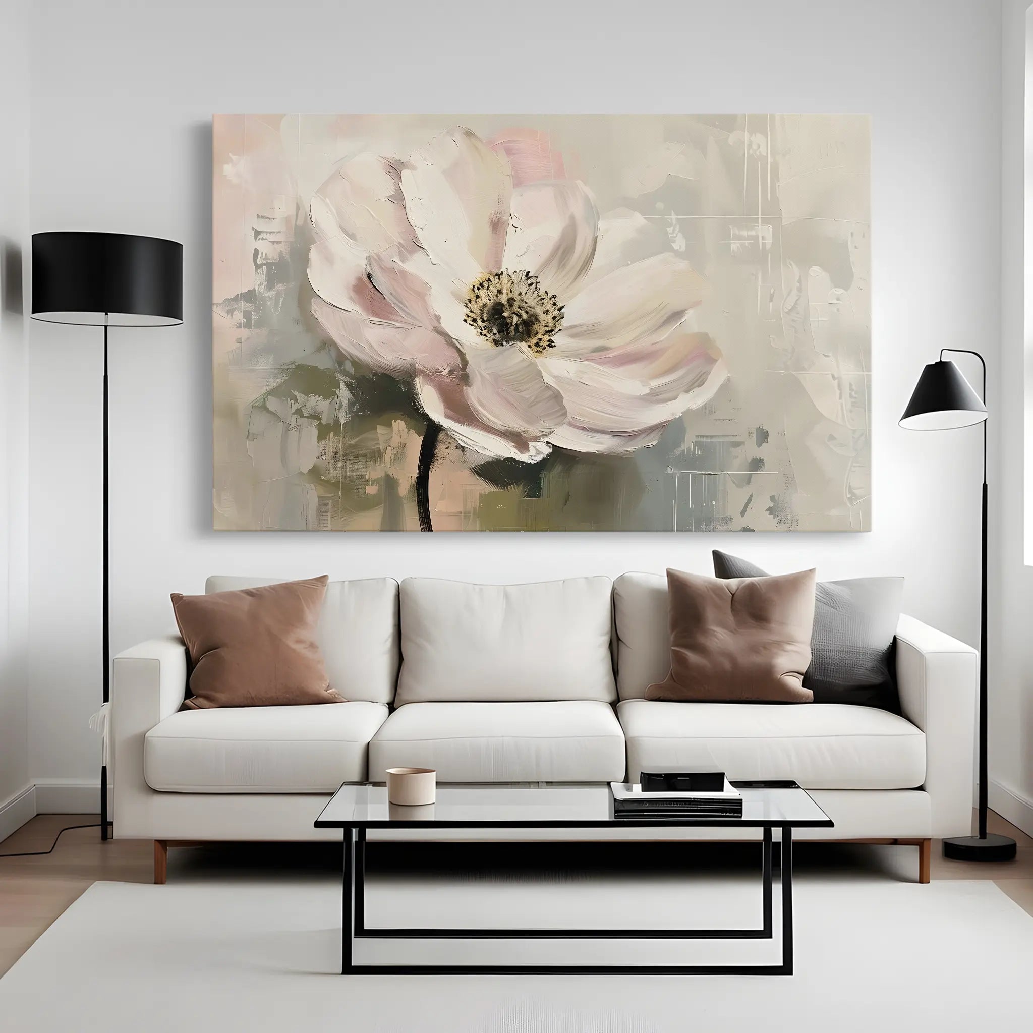 Floral Canvas Wall Art WAD247-F 90 x 60 cm / Stretched on hidden frame