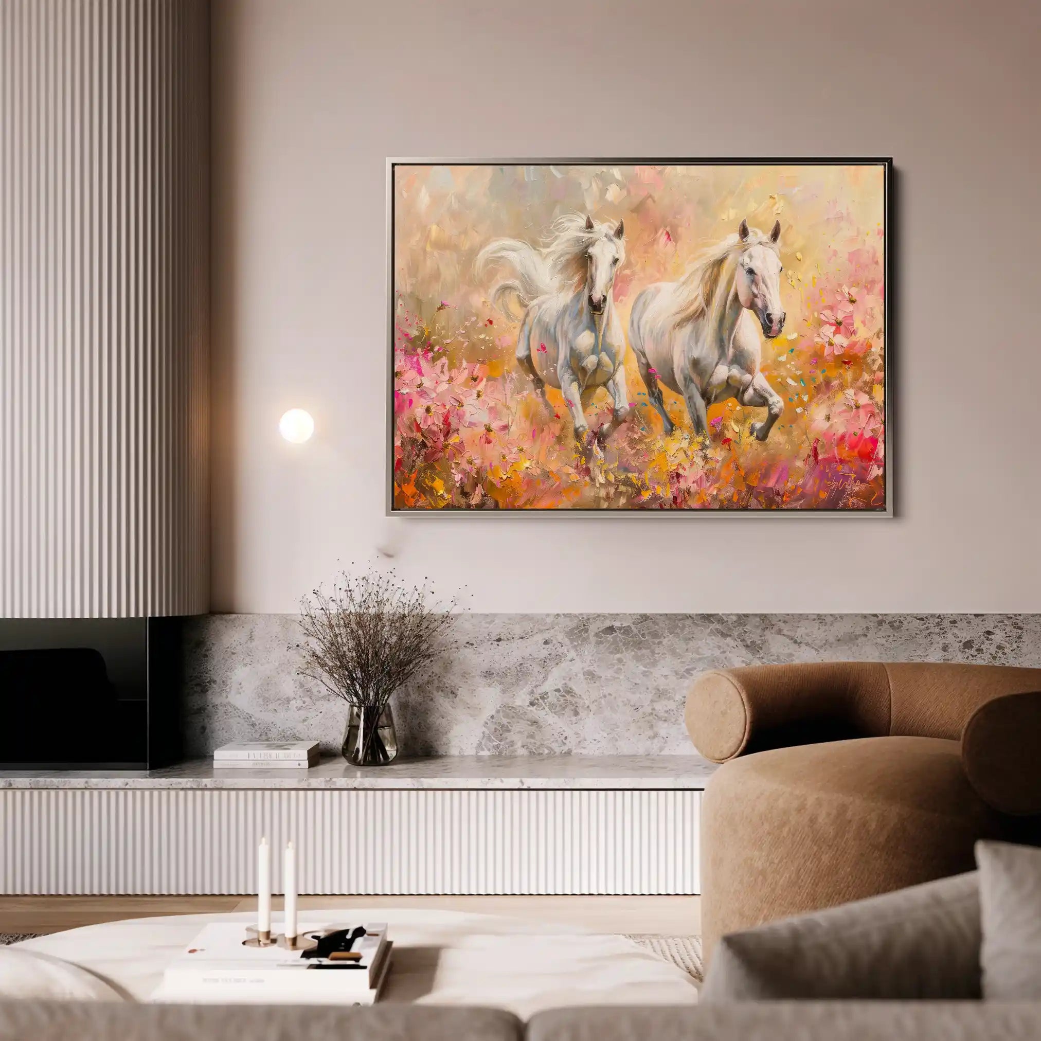 Horses 247 Canvas Art 90 x 60 cm / Stretched on hidden frame