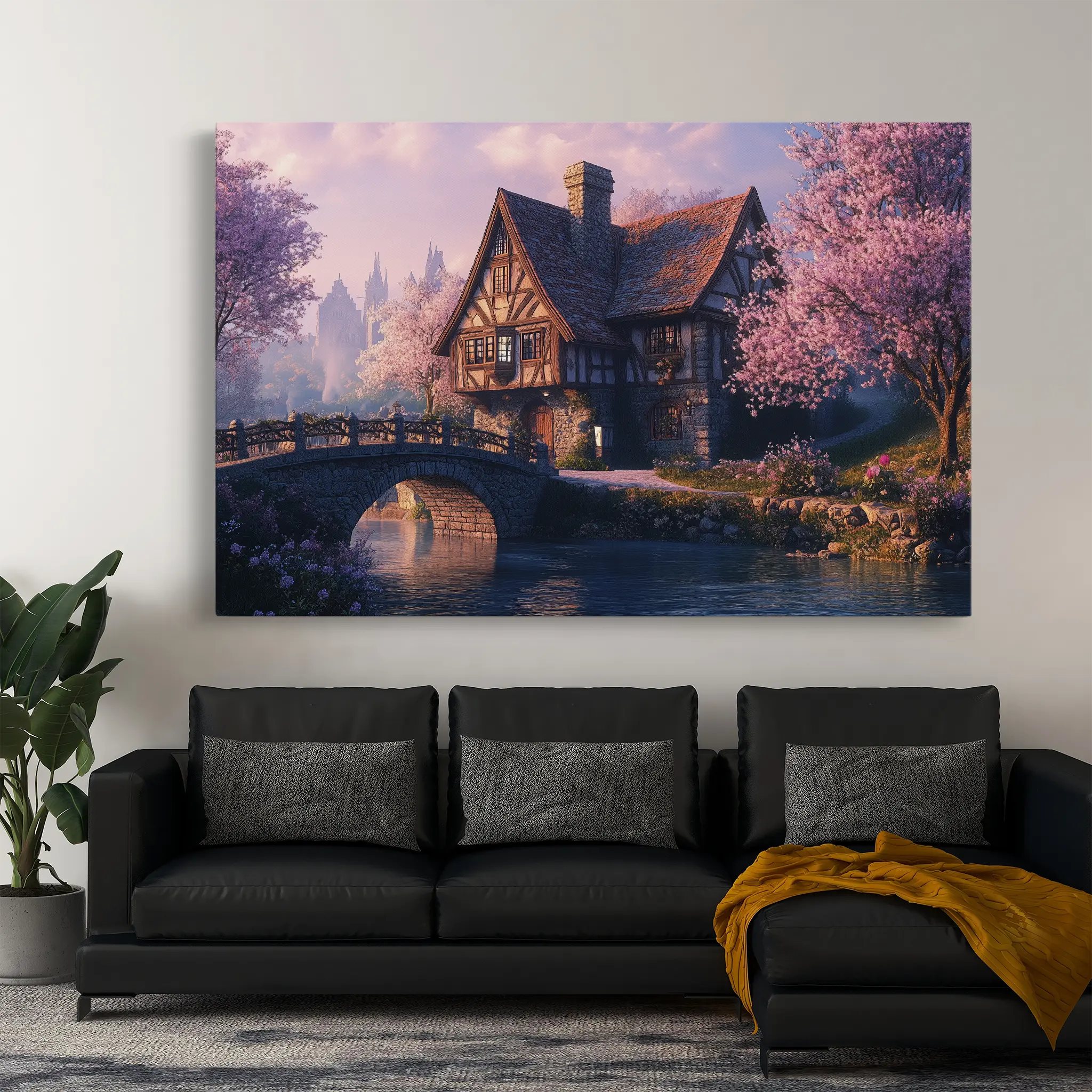 Landscape Canvas Wall Art WAD247-L 90 x 60 cm / Stretched on hidden frame