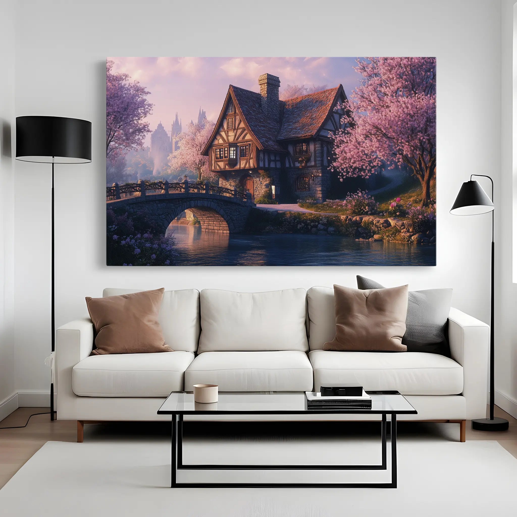 Landscape Canvas Wall Art WAD247-L 90 x 60 cm / Stretched on hidden frame