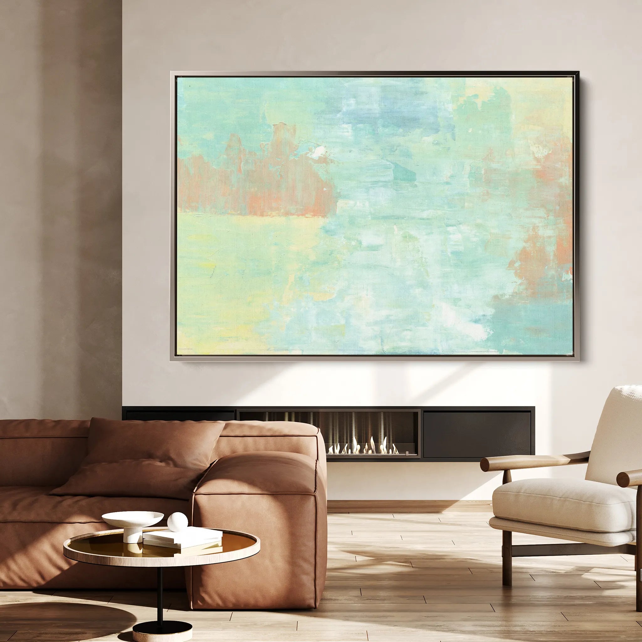 Abstract Canvas Wall Art WAD248-A 90 x 60 cm / Stretched on hidden frame