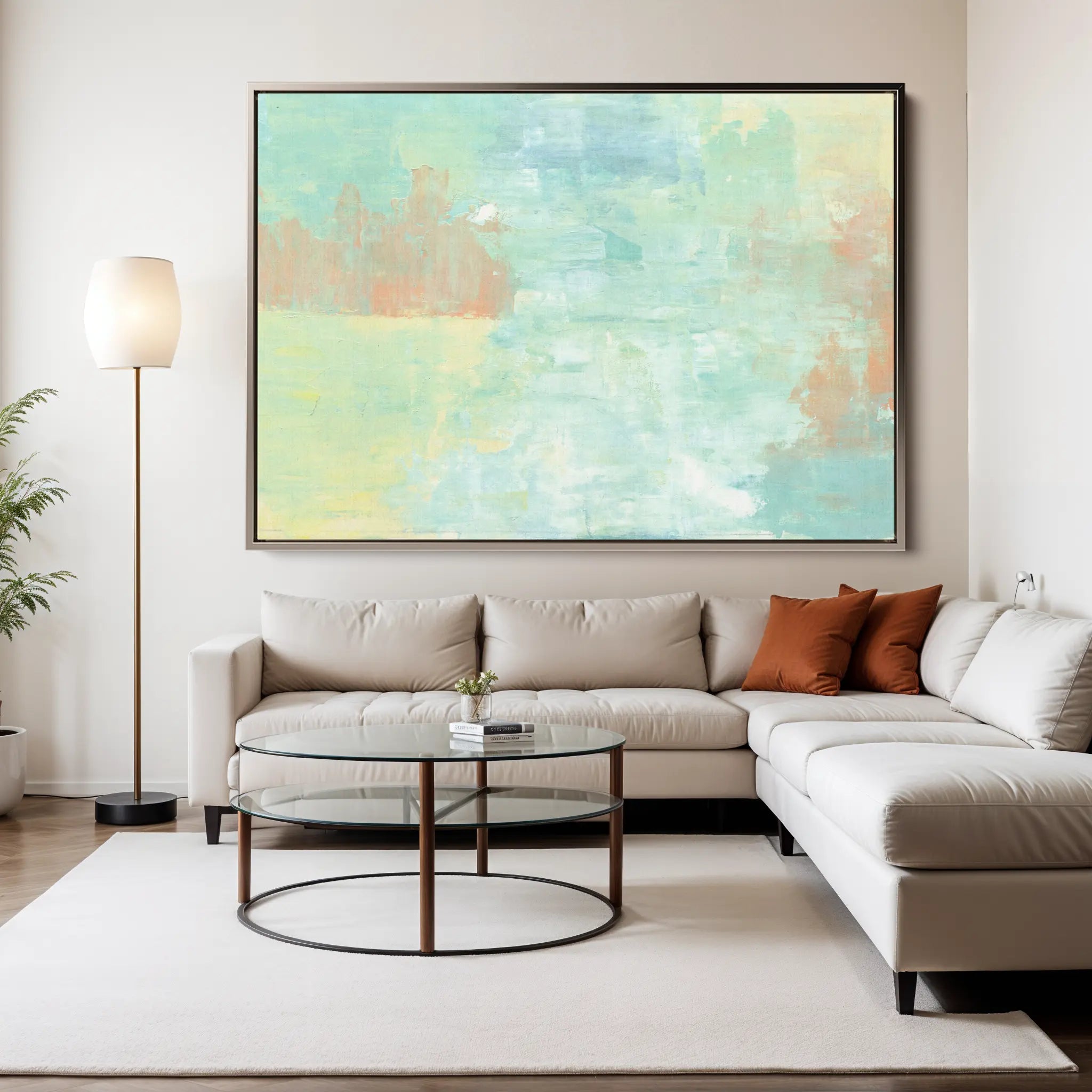 Abstract Canvas Wall Art WAD248-A 90 x 60 cm / Stretched on hidden frame