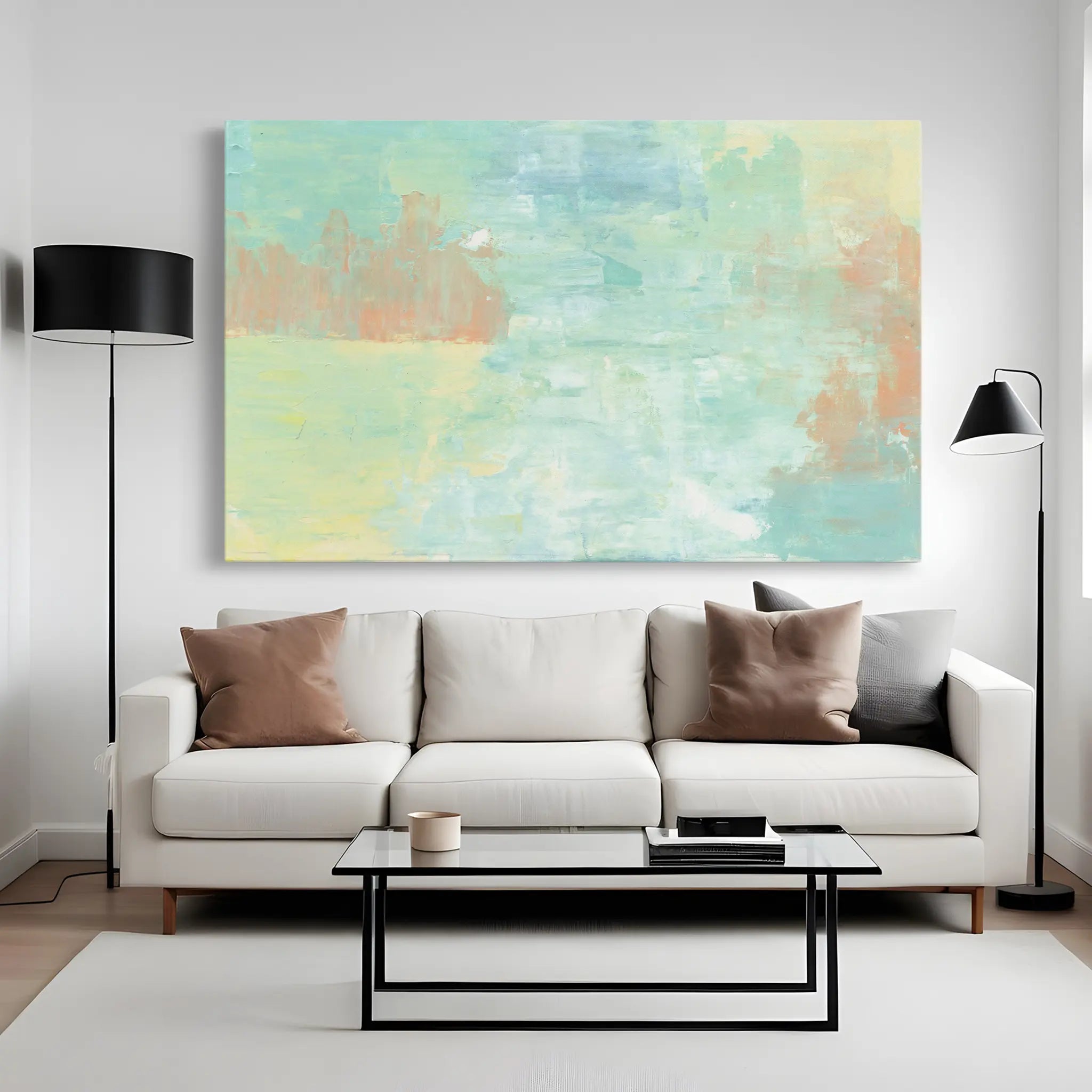 Abstract Canvas Wall Art WAD248-A 90 x 60 cm / Stretched on hidden frame