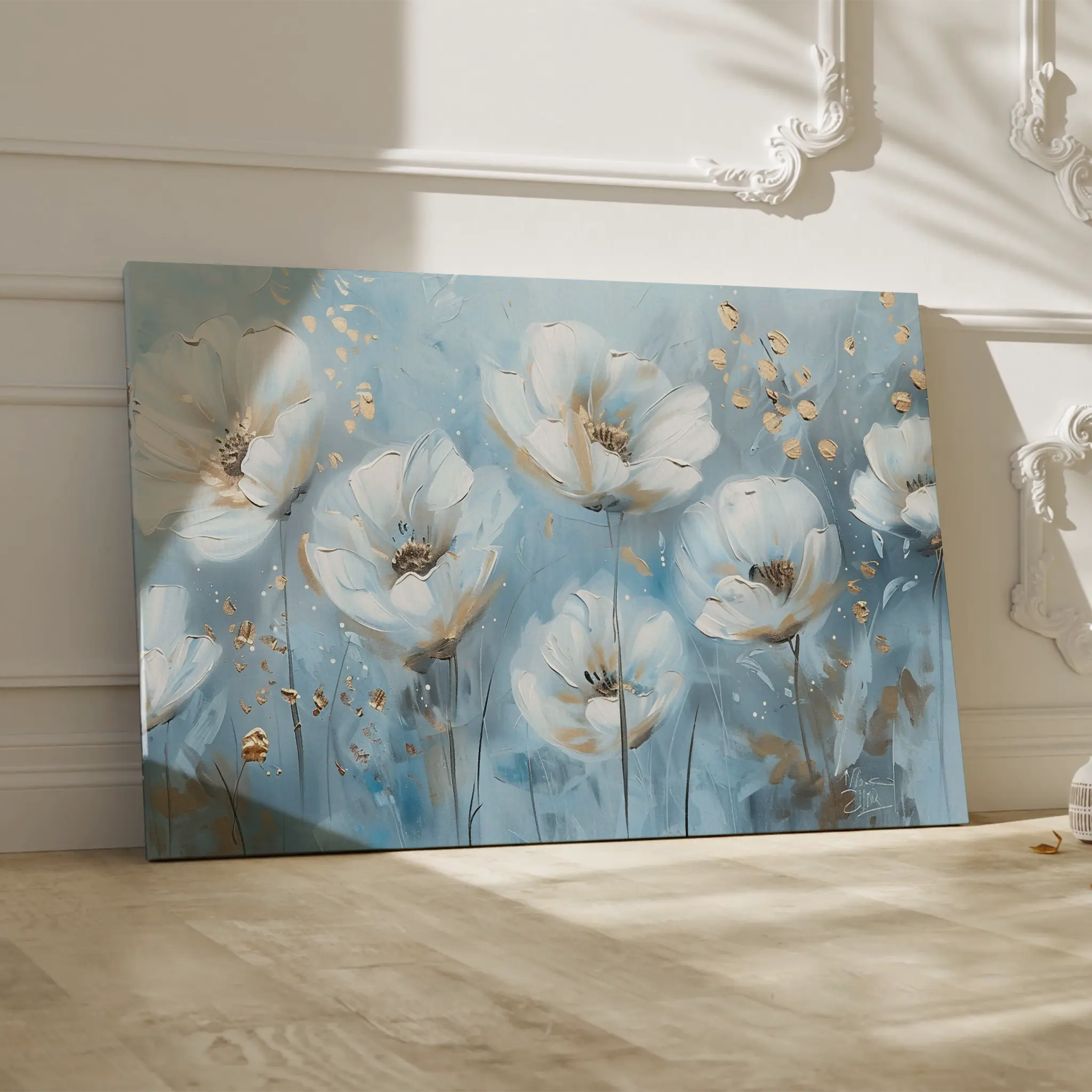 Floral Canvas Wall Art WAD248-F 90 x 60 cm / Stretched on hidden frame