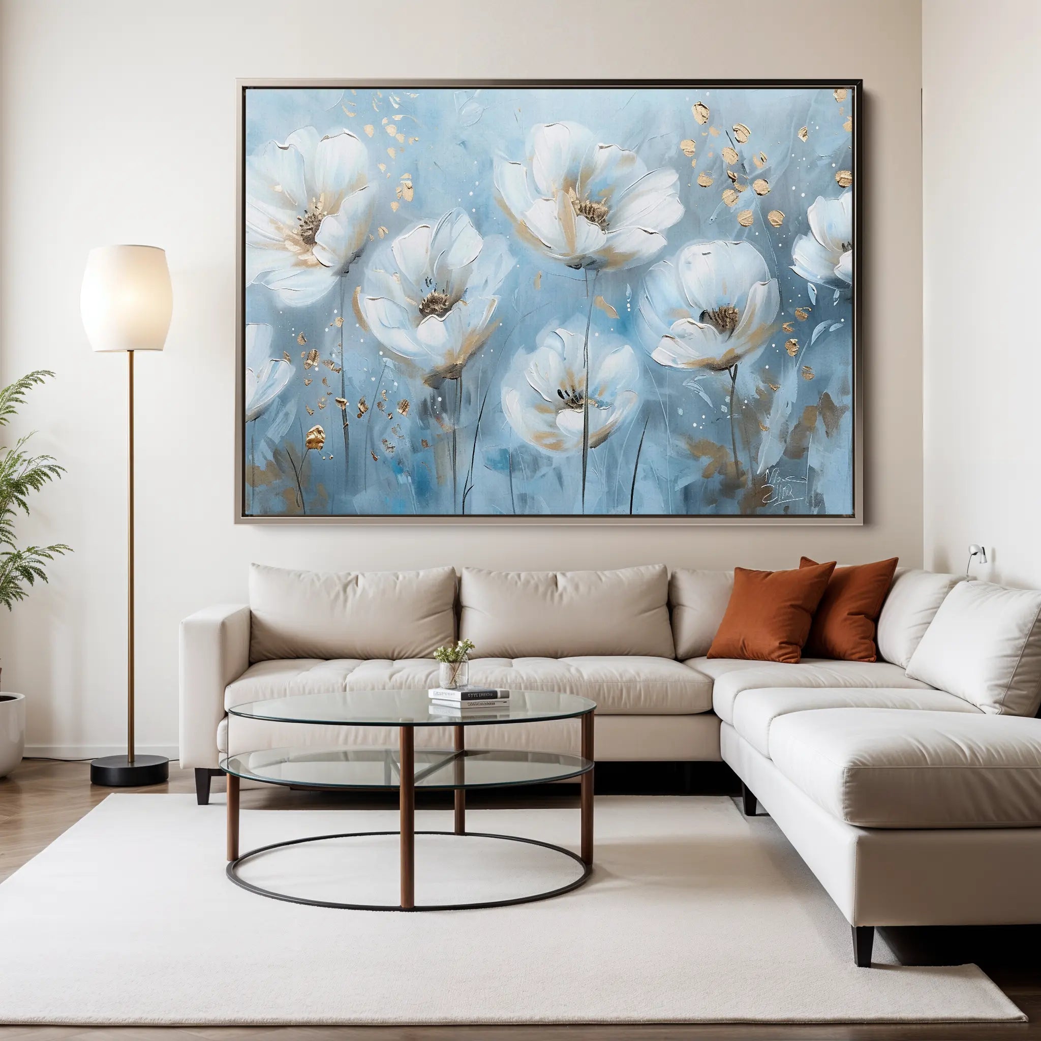 Floral Canvas Wall Art WAD248-F 90 x 60 cm / Stretched on hidden frame