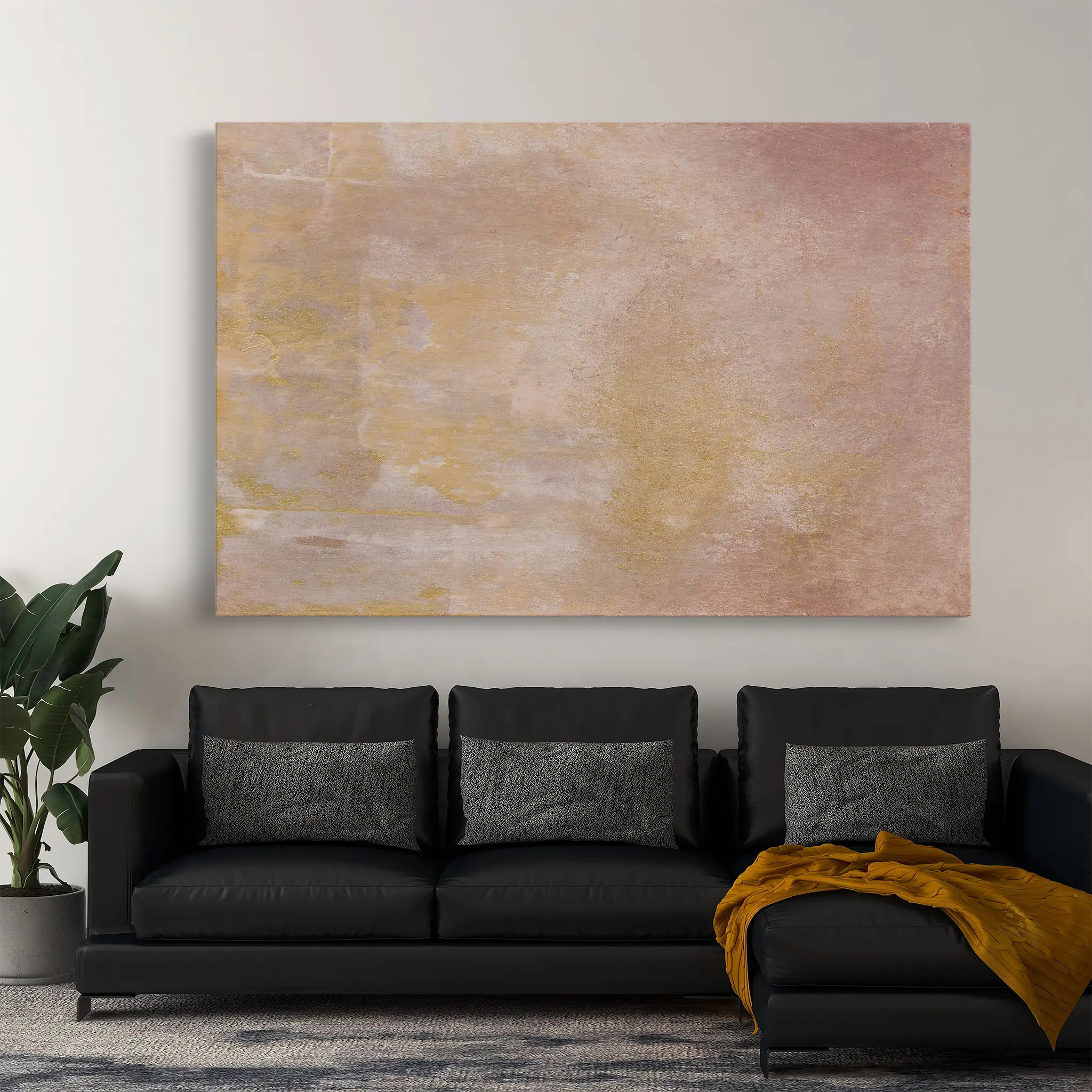 Abstract Canvas Wall Art WAD249-A 90 x 60 cm / Stretched on hidden frame