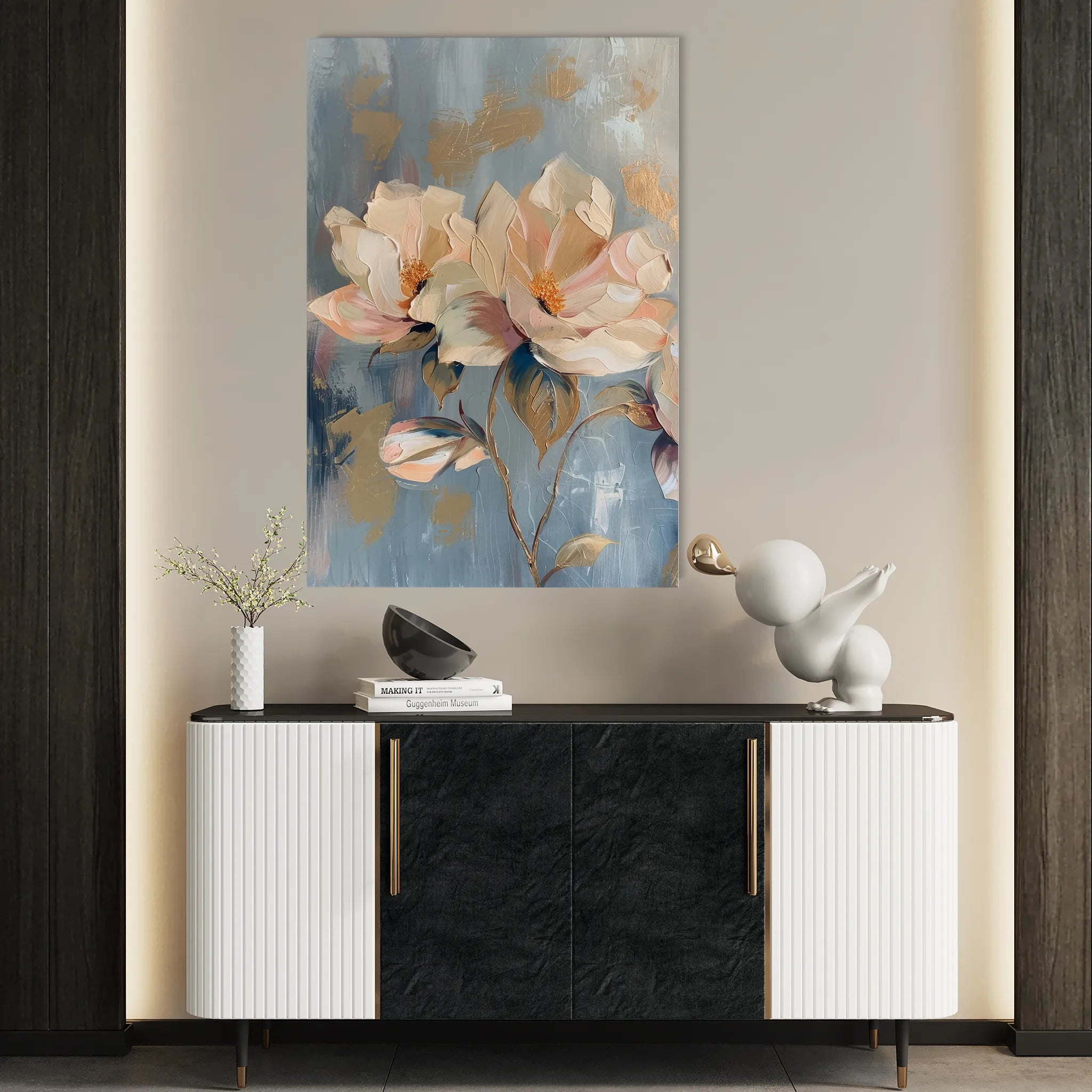 Floral Canvas Wall Art WAD249-F 90 x 60 cm / Stretched on hidden frame