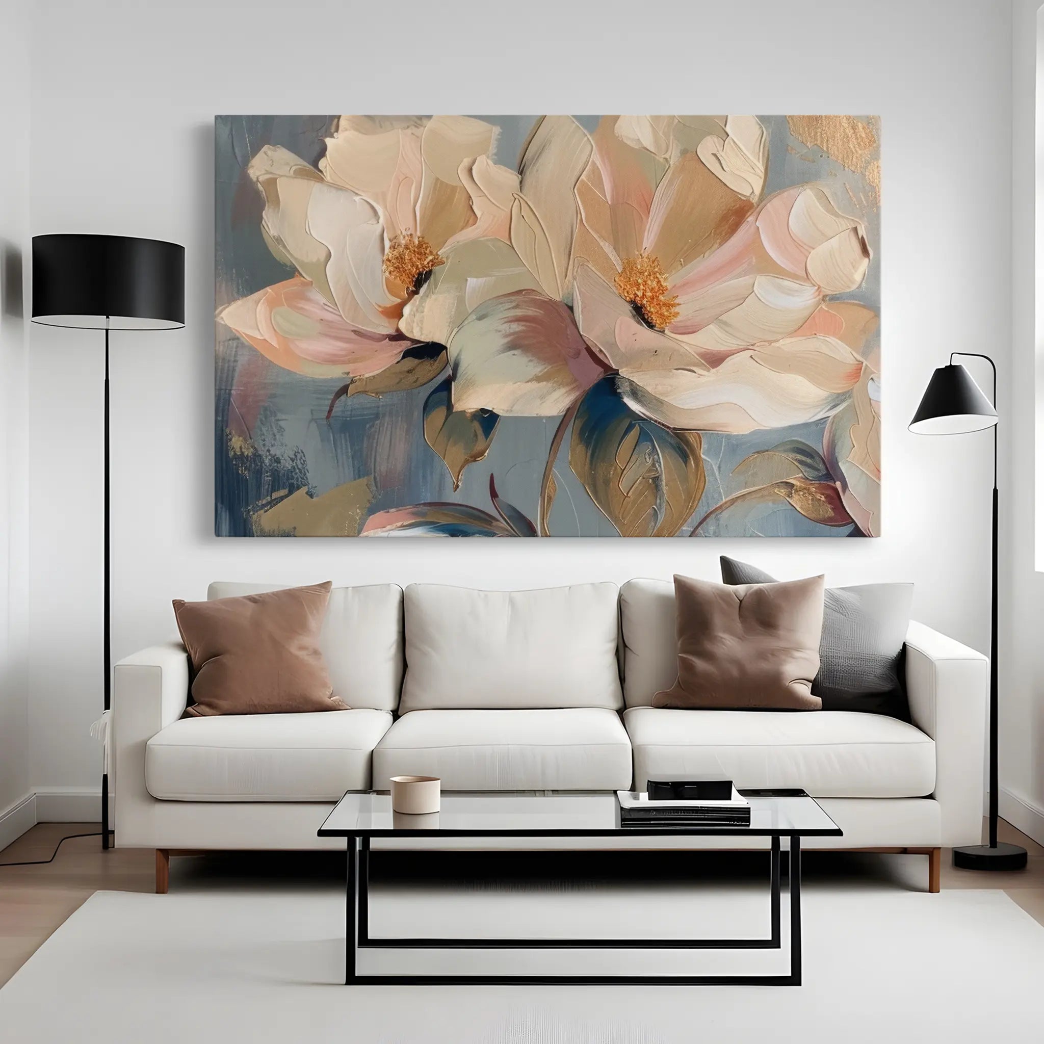 Floral Canvas Wall Art WAD249-F 90 x 60 cm / Stretched on hidden frame