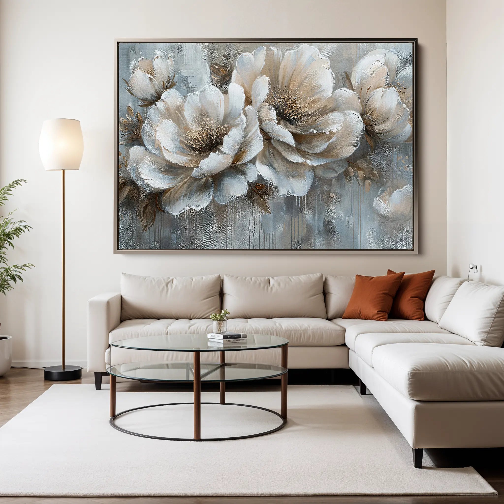 Floral Canvas Wall Art WAD250-F 90 x 60 cm / Stretched on hidden frame