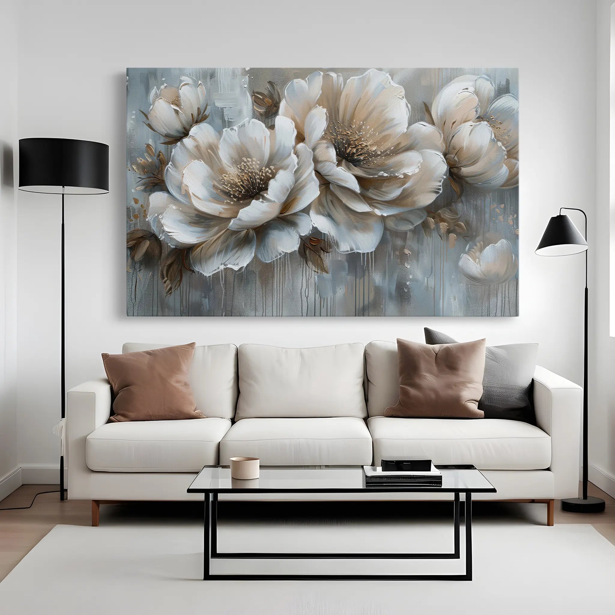 Floral Canvas Wall Art WAD250-F 90 x 60 cm / Stretched on hidden frame