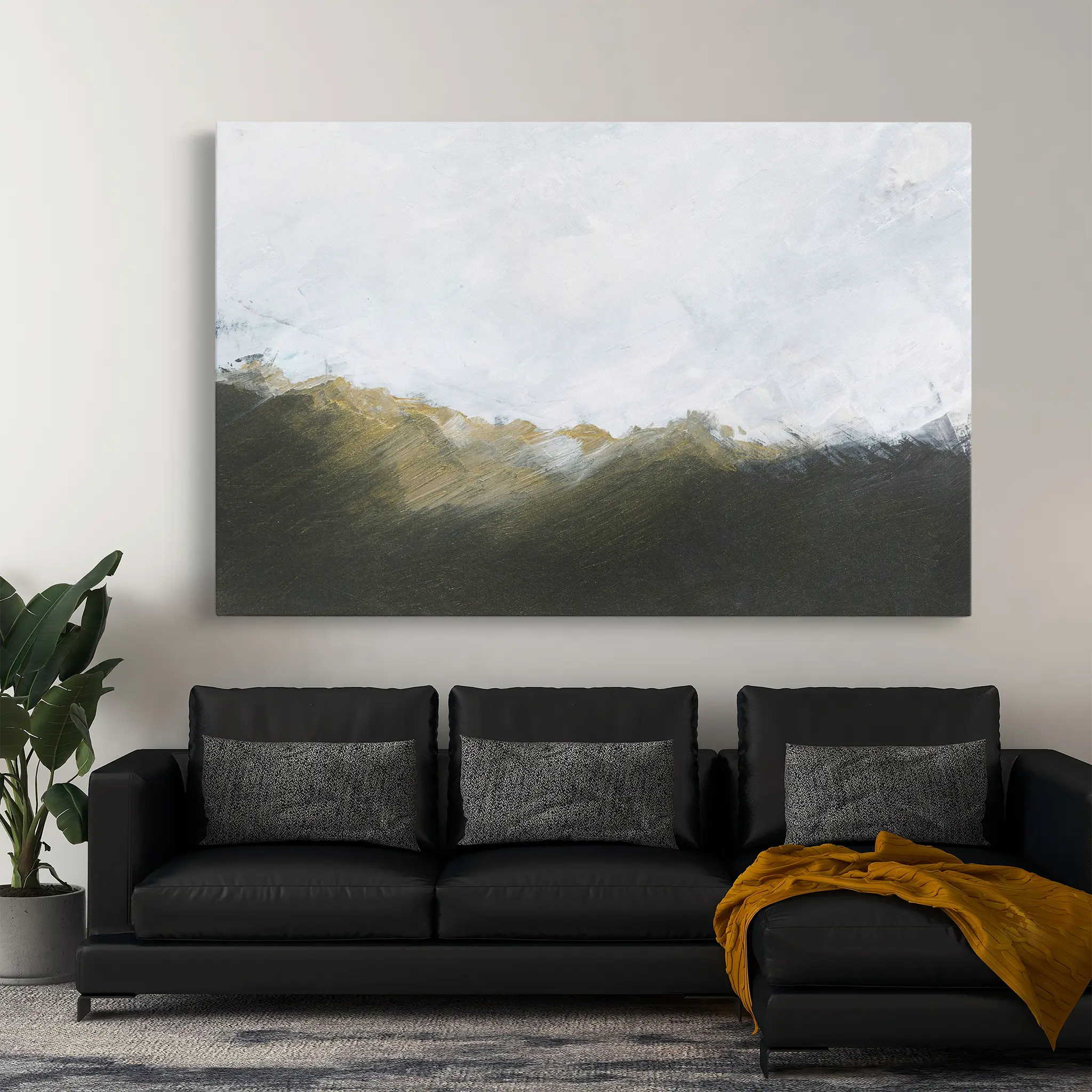 Abstract Canvas Wall Art WAD252-A 90 x 60 cm / Stretched on hidden frame