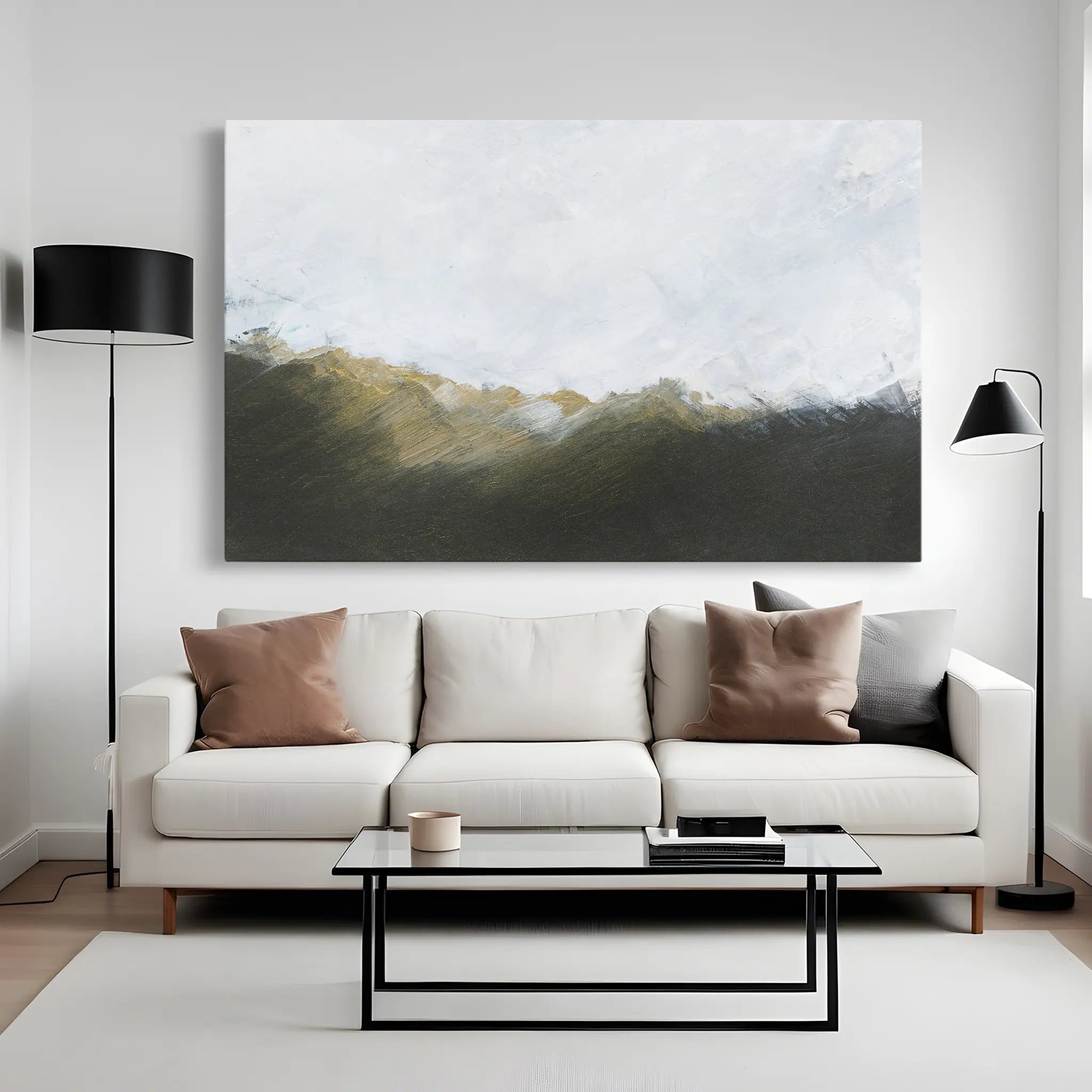 Abstract Canvas Wall Art WAD252-A 90 x 60 cm / Stretched on hidden frame