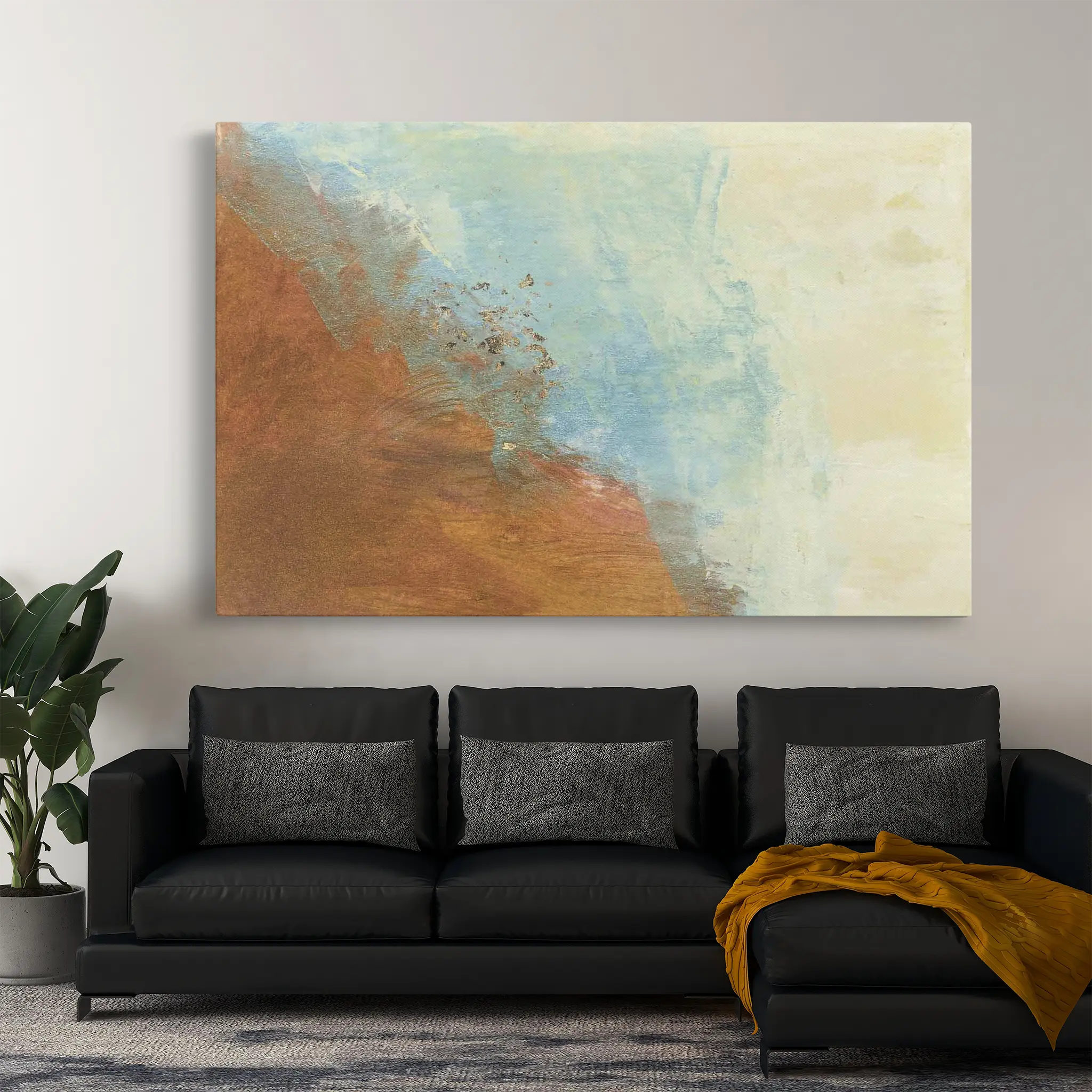 Abstract Canvas Wall Art WAD253-A 90 x 60 cm / Stretched on hidden frame