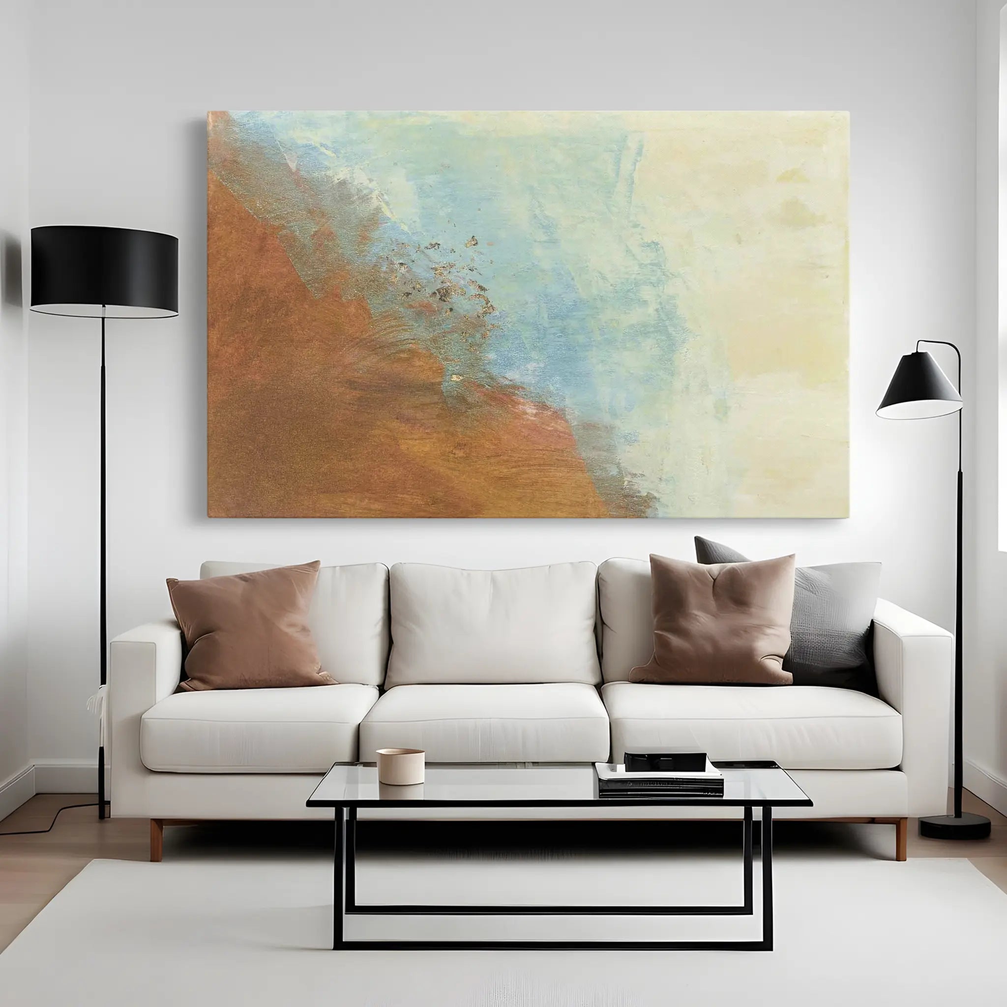 Abstract Canvas Wall Art WAD253-A 90 x 60 cm / Stretched on hidden frame