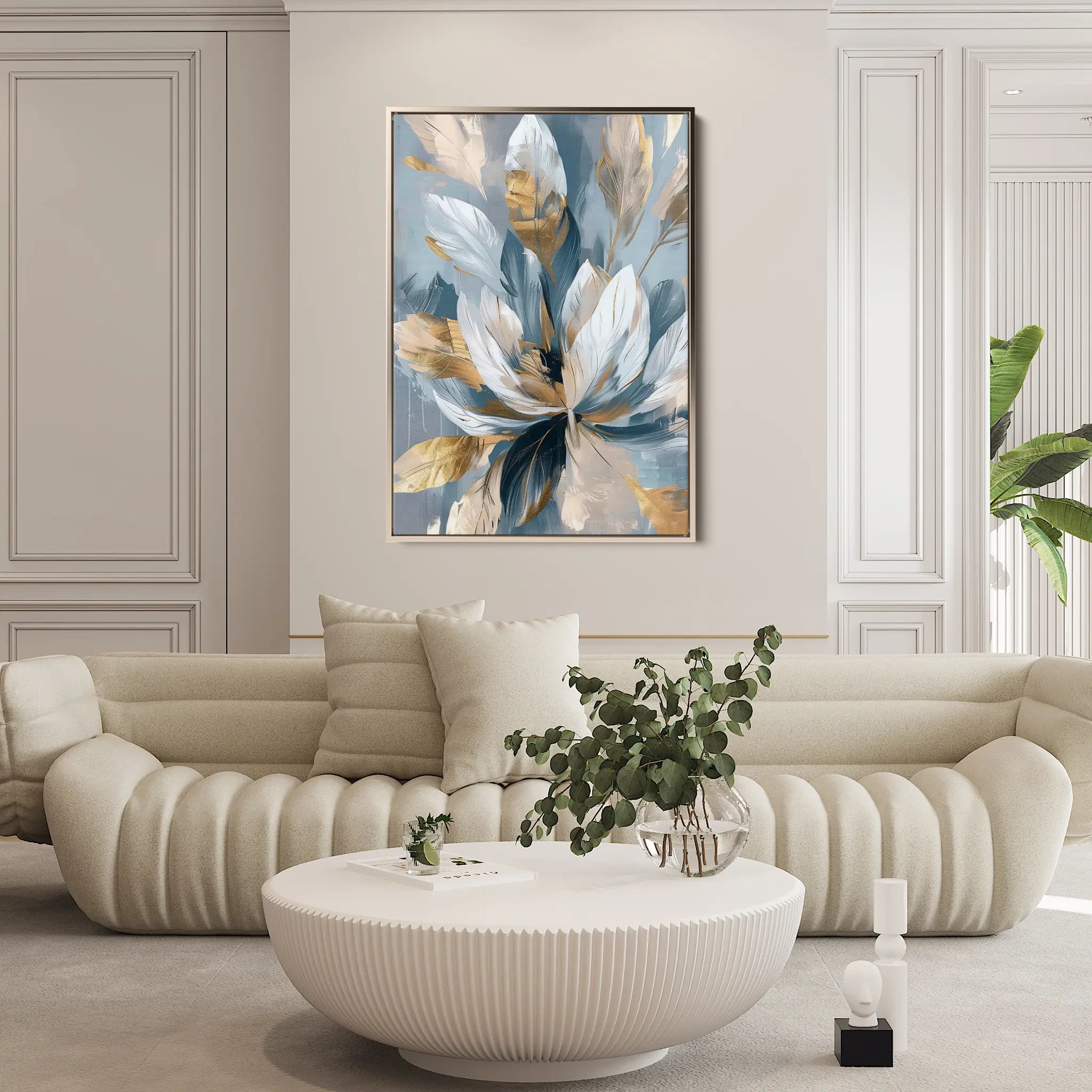 Floral Canvas Wall Art WAD253-F 90 x 60 cm / Stretched on hidden frame