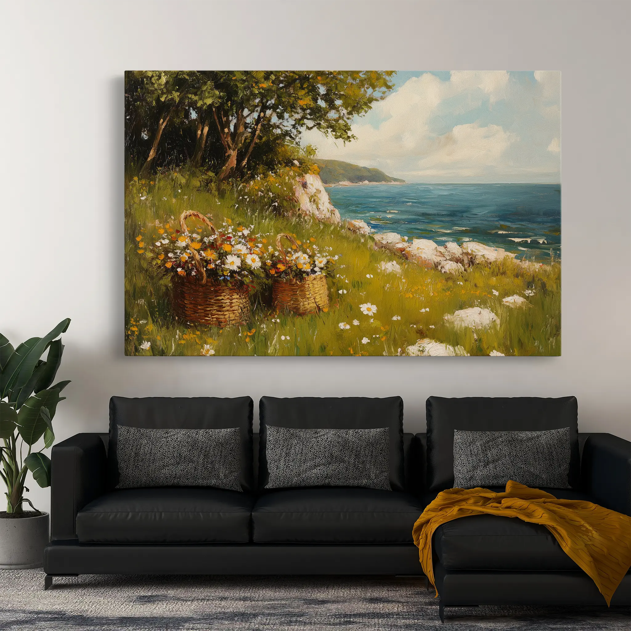 Landscape Canvas Wall Art WAD253-L 90 x 60 cm / Stretched on hidden frame