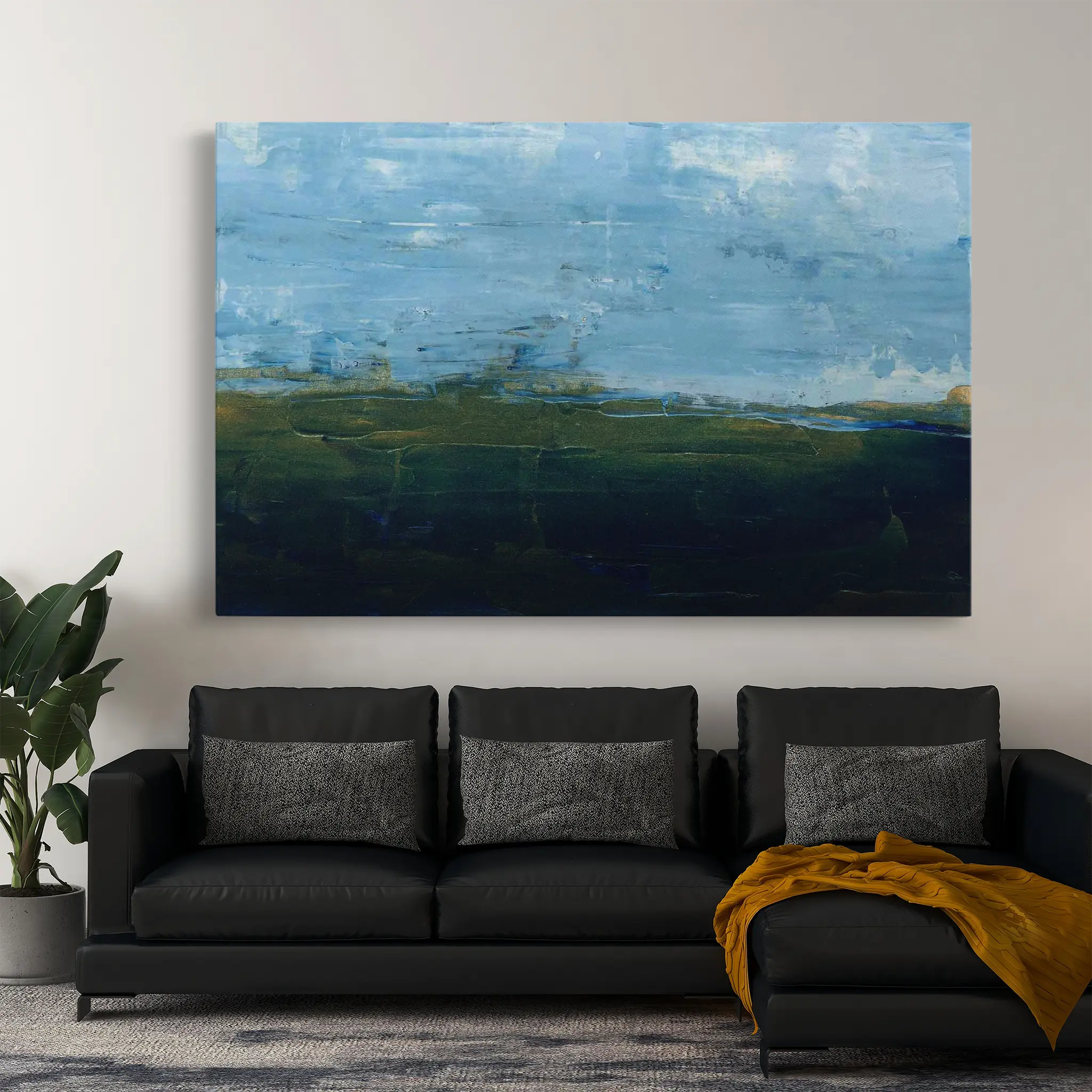 Abstract Canvas Wall Art WAD254-A 90 x 60 cm / Stretched on hidden frame