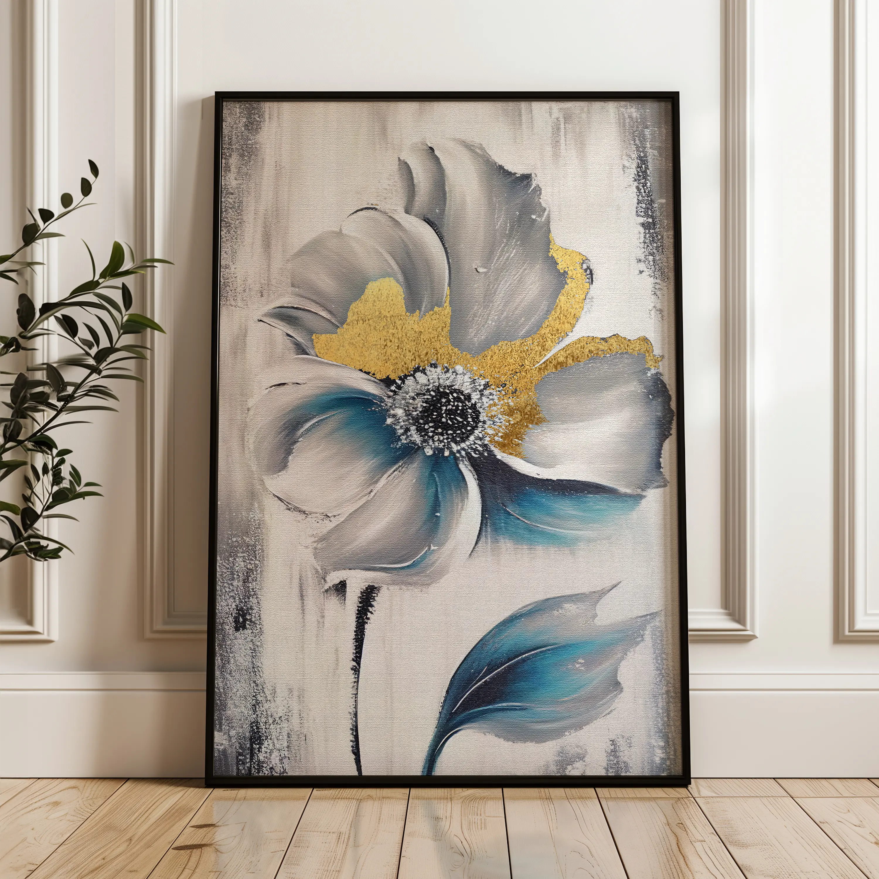 Floral Canvas Wall Art WAD254-F 90 x 60 cm / Stretched on hidden frame