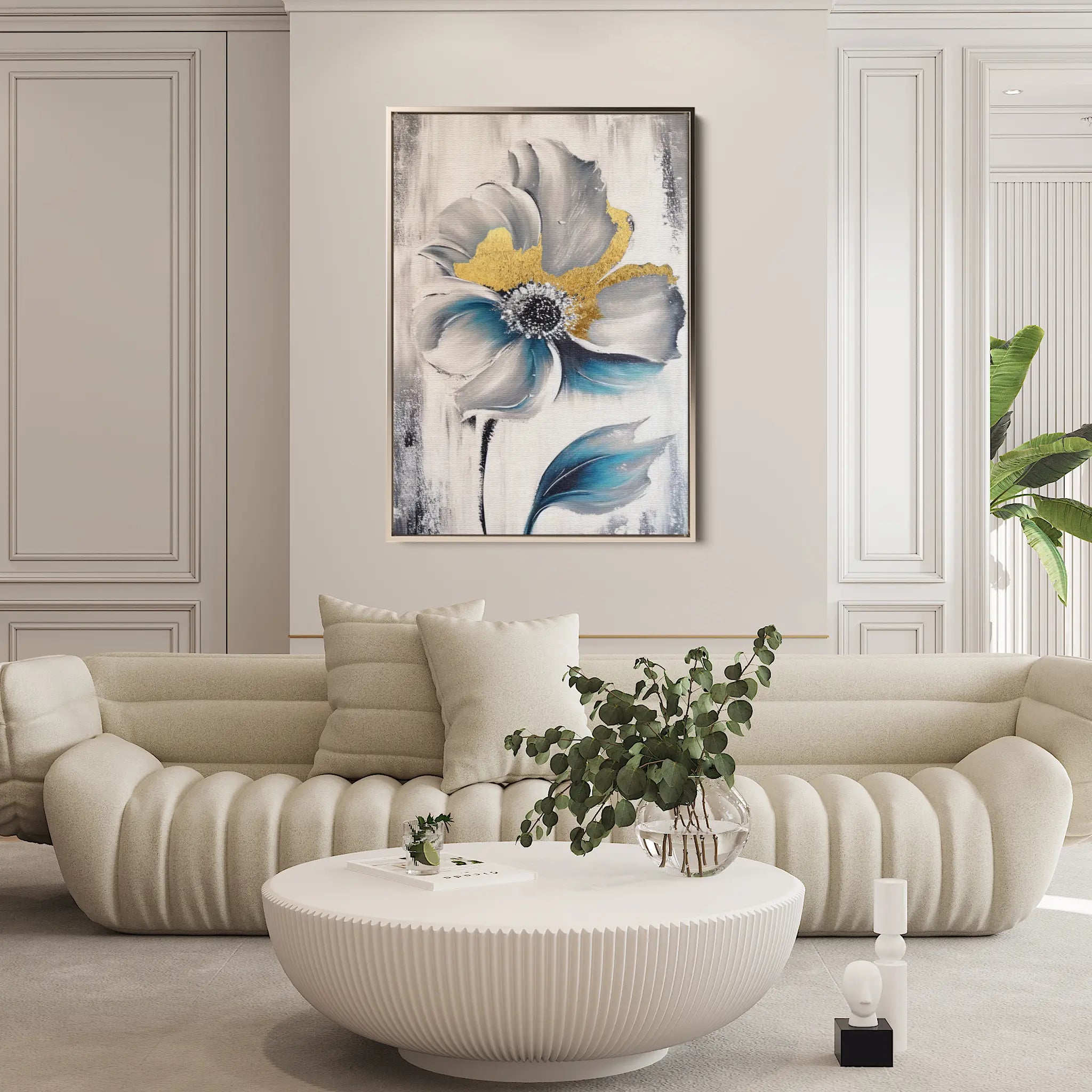 Floral Canvas Wall Art WAD254-F 90 x 60 cm / Stretched on hidden frame