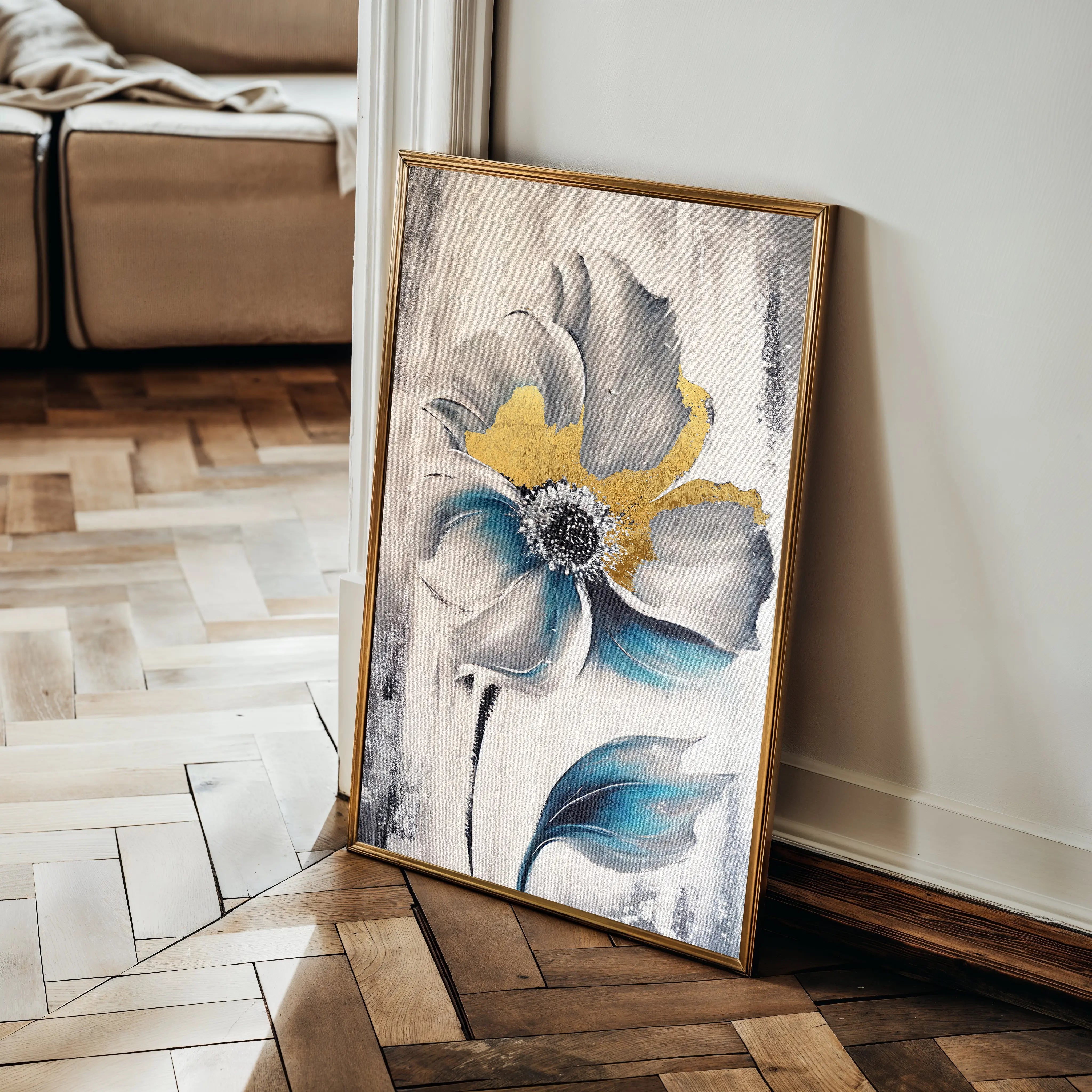 Floral Canvas Wall Art WAD254-F 90 x 60 cm / Stretched on hidden frame