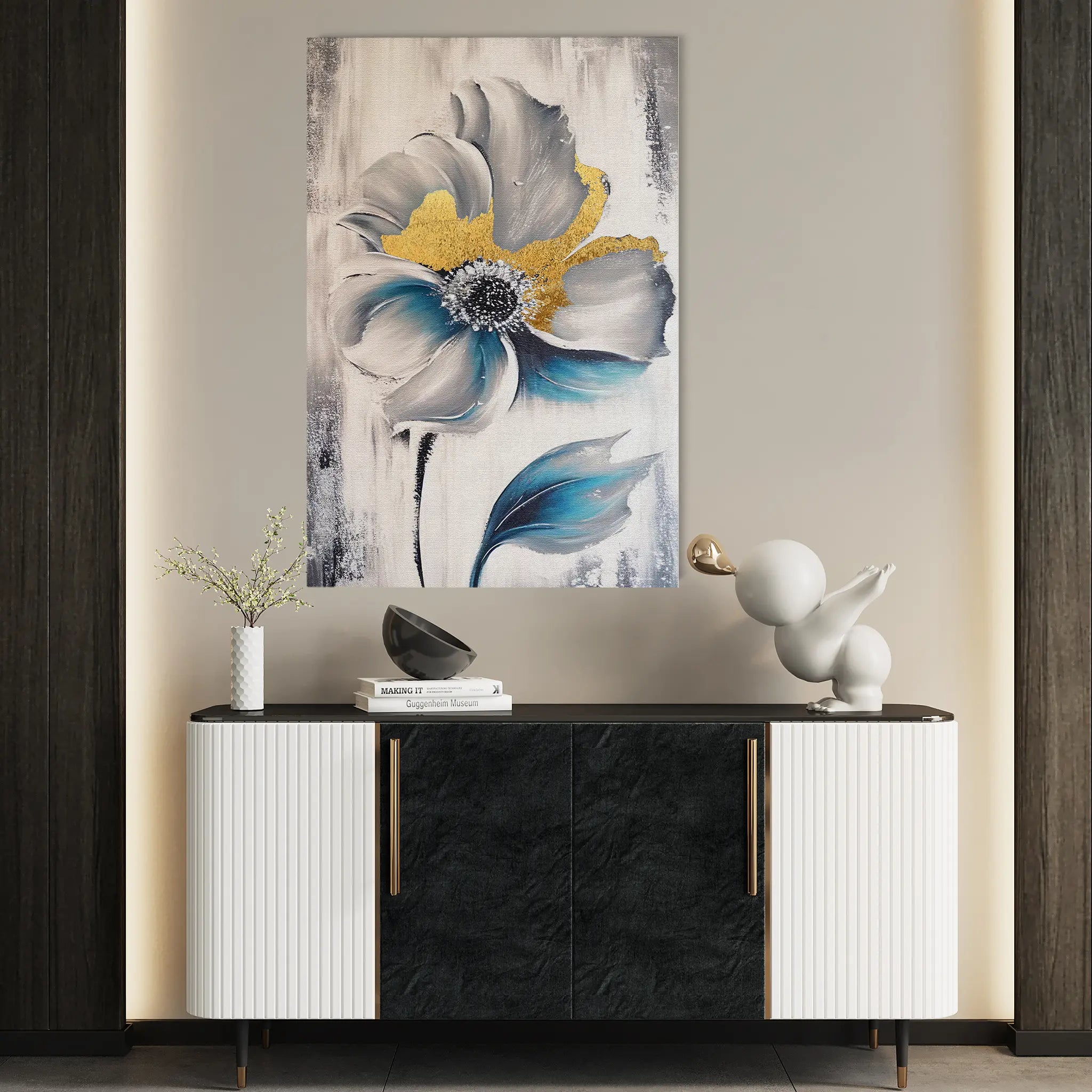 Floral Canvas Wall Art WAD254-F 90 x 60 cm / Stretched on hidden frame