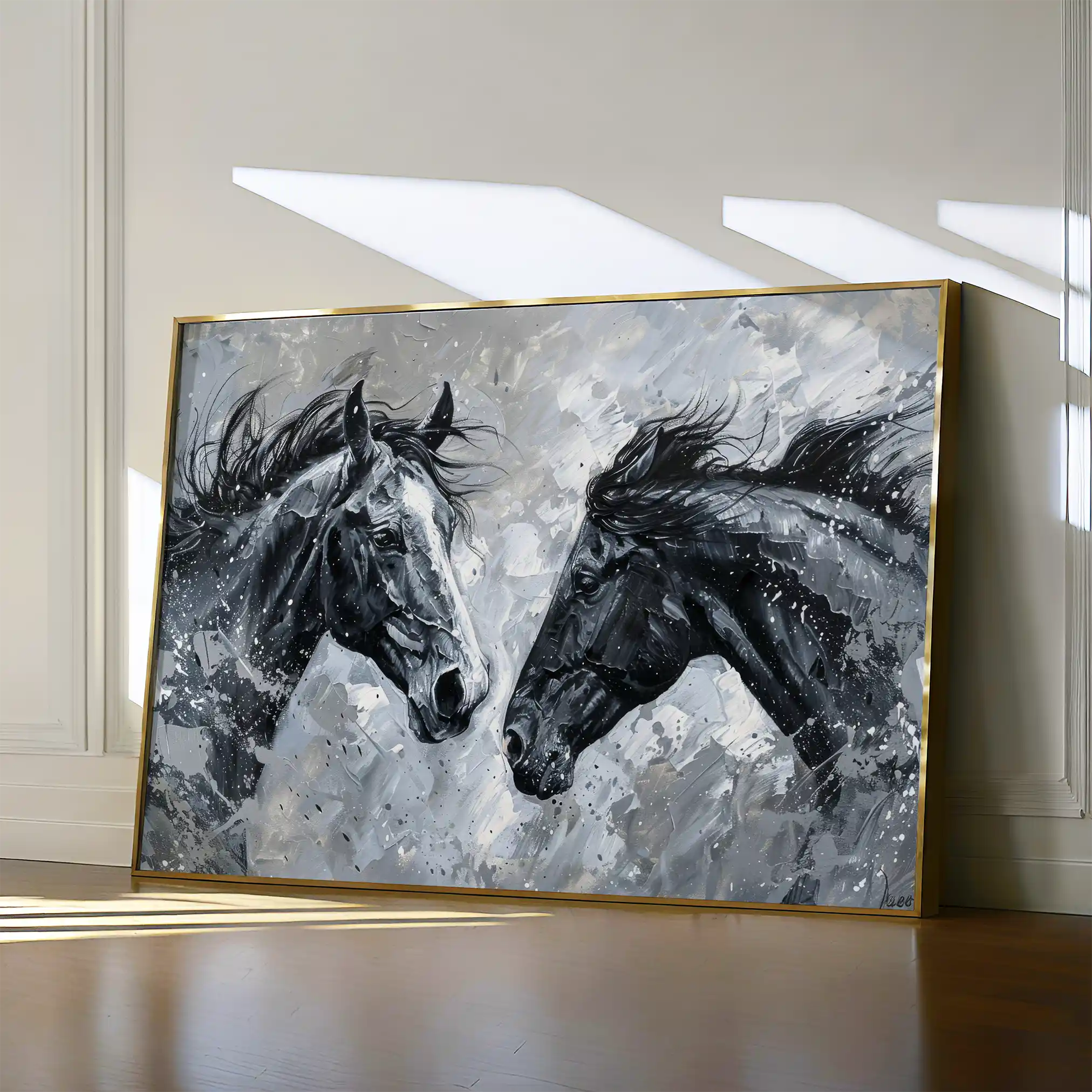 Horses Canvas Wall Art WAD254-H 90 x 60 cm / Stretched on hidden frame