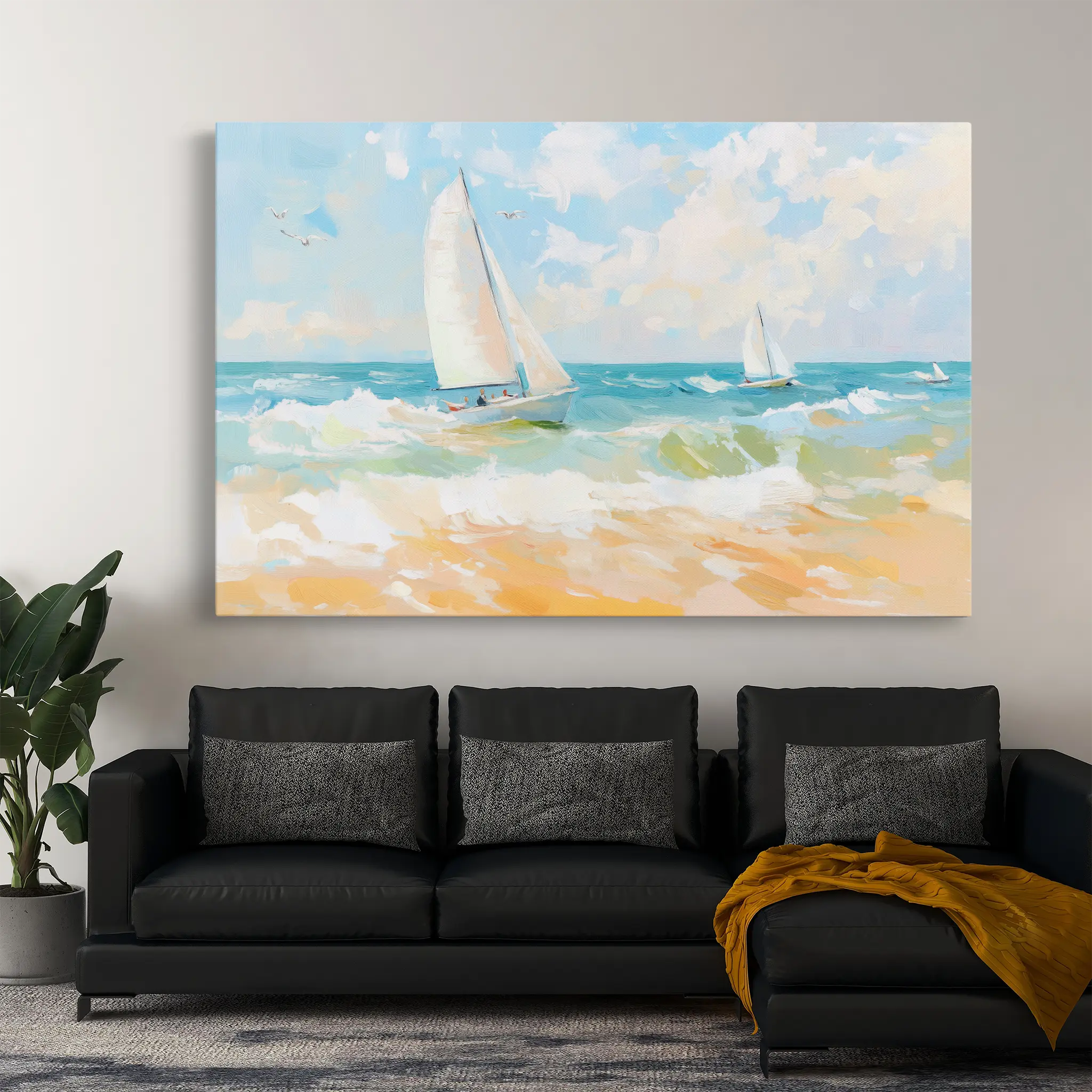 Landscape Canvas Wall Art WAD254-L 90 x 60 cm / Stretched on hidden frame