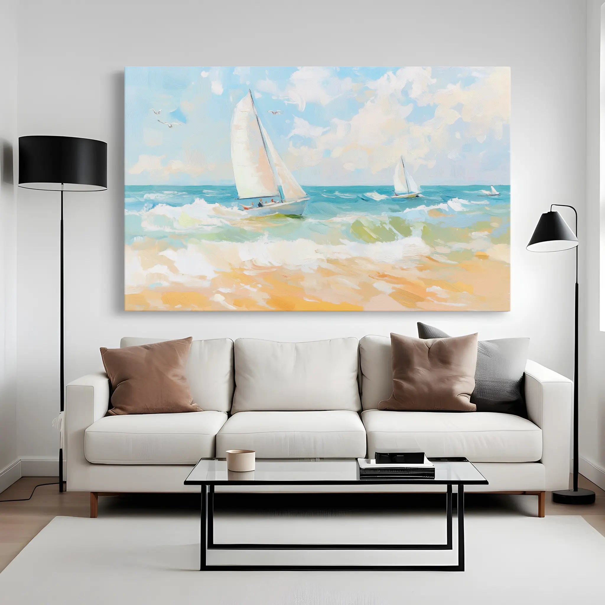 Landscape Canvas Wall Art WAD254-L 90 x 60 cm / Stretched on hidden frame