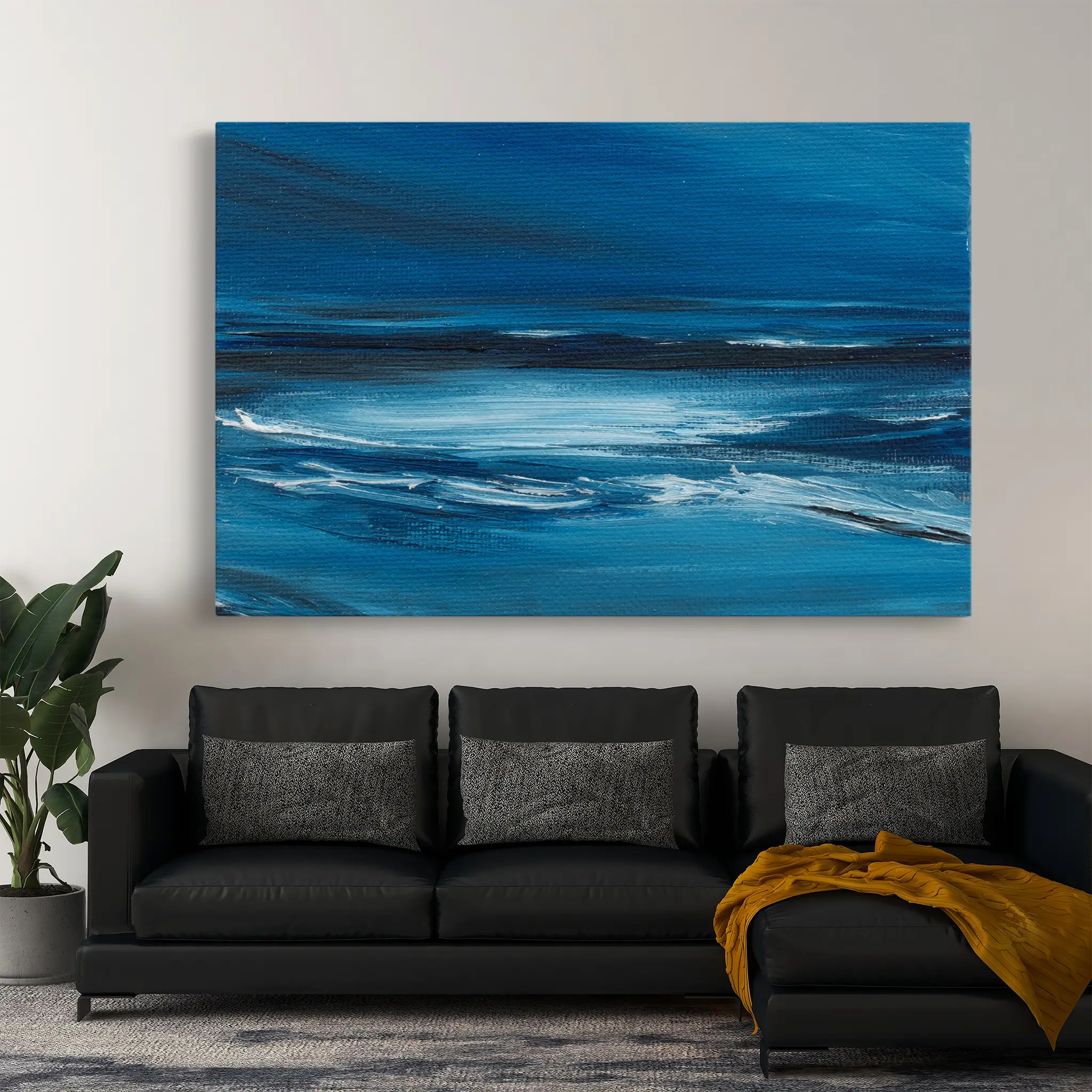 Abstract Canvas Wall Art WAD255-A 90 x 60 cm / Stretched on hidden frame