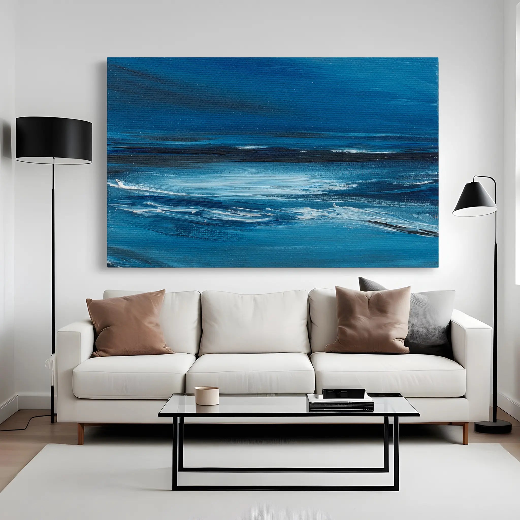 Abstract Canvas Wall Art WAD255-A 90 x 60 cm / Stretched on hidden frame