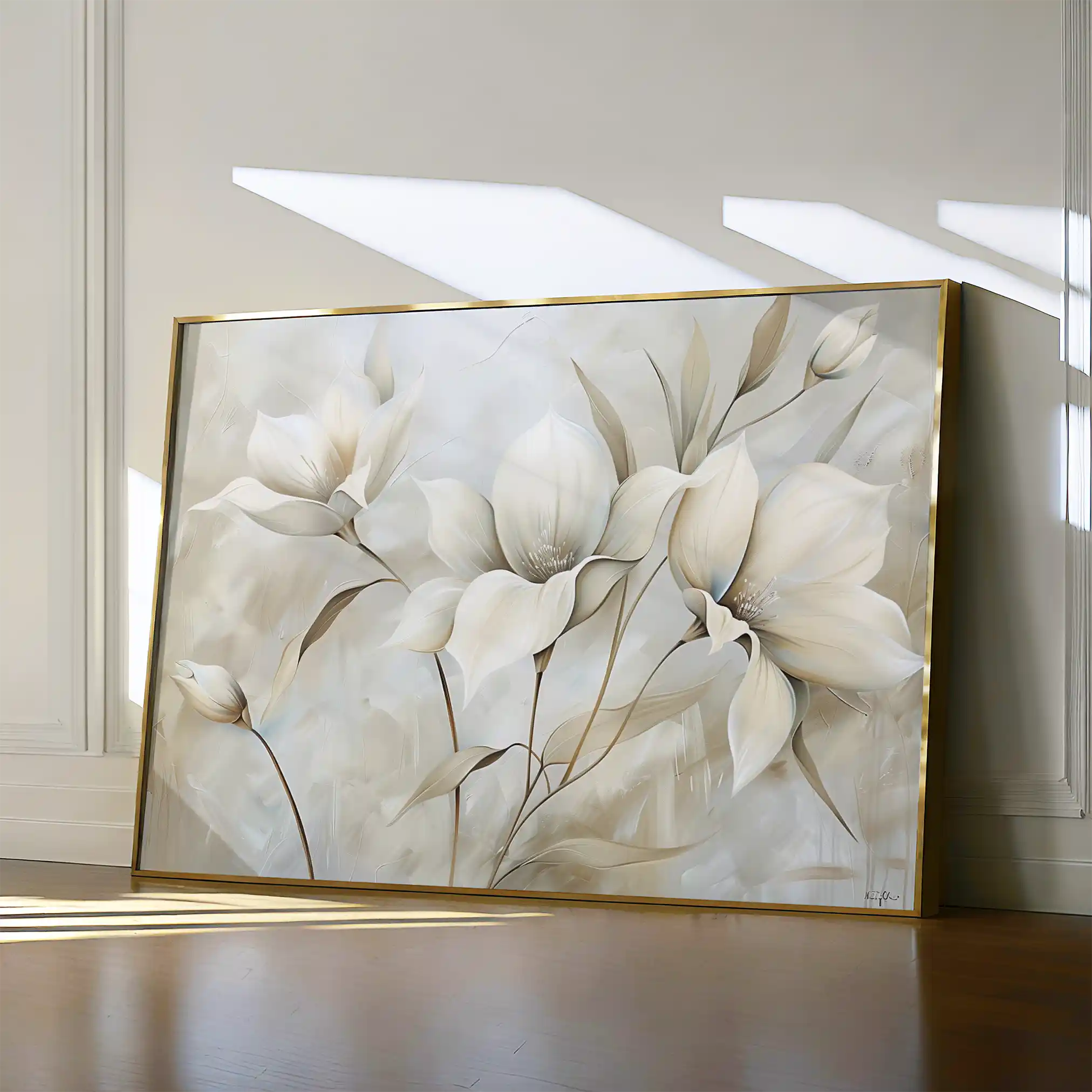 Floral Canvas Wall Art WAD255-F 90 x 60 cm / Stretched on hidden frame