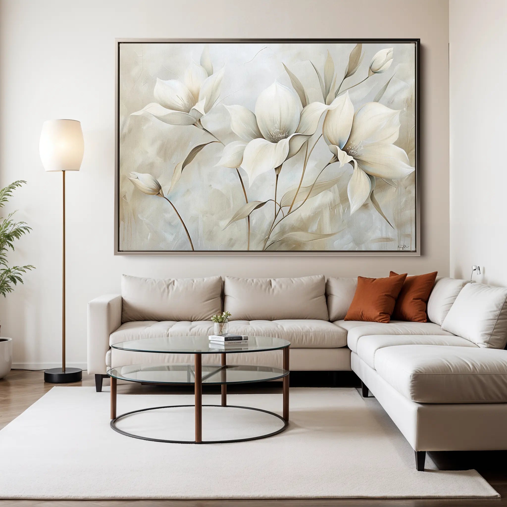 Floral Canvas Wall Art WAD255-F 90 x 60 cm / Stretched on hidden frame