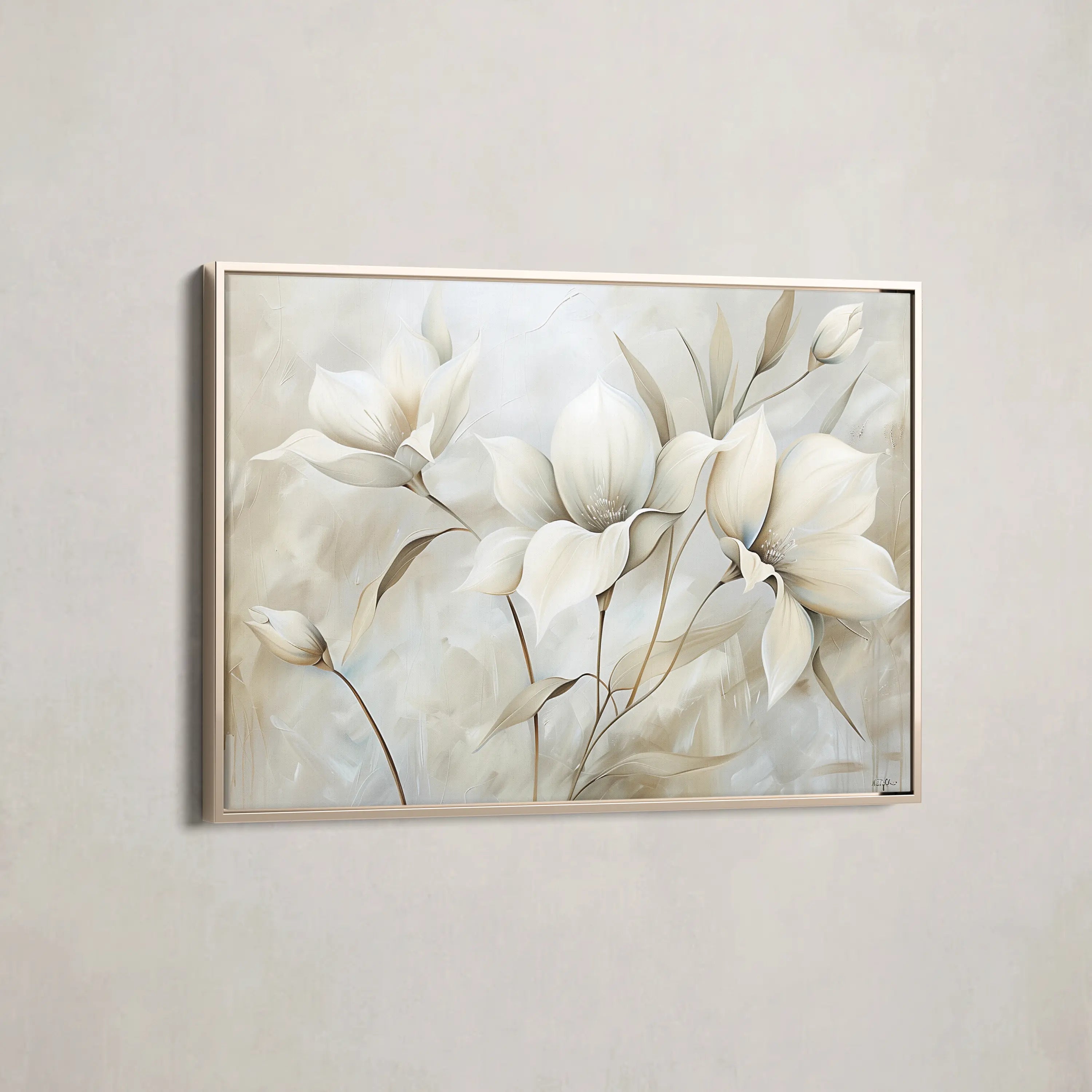 Floral Canvas Wall Art WAD255-F 90 x 60 cm / Stretched on hidden frame