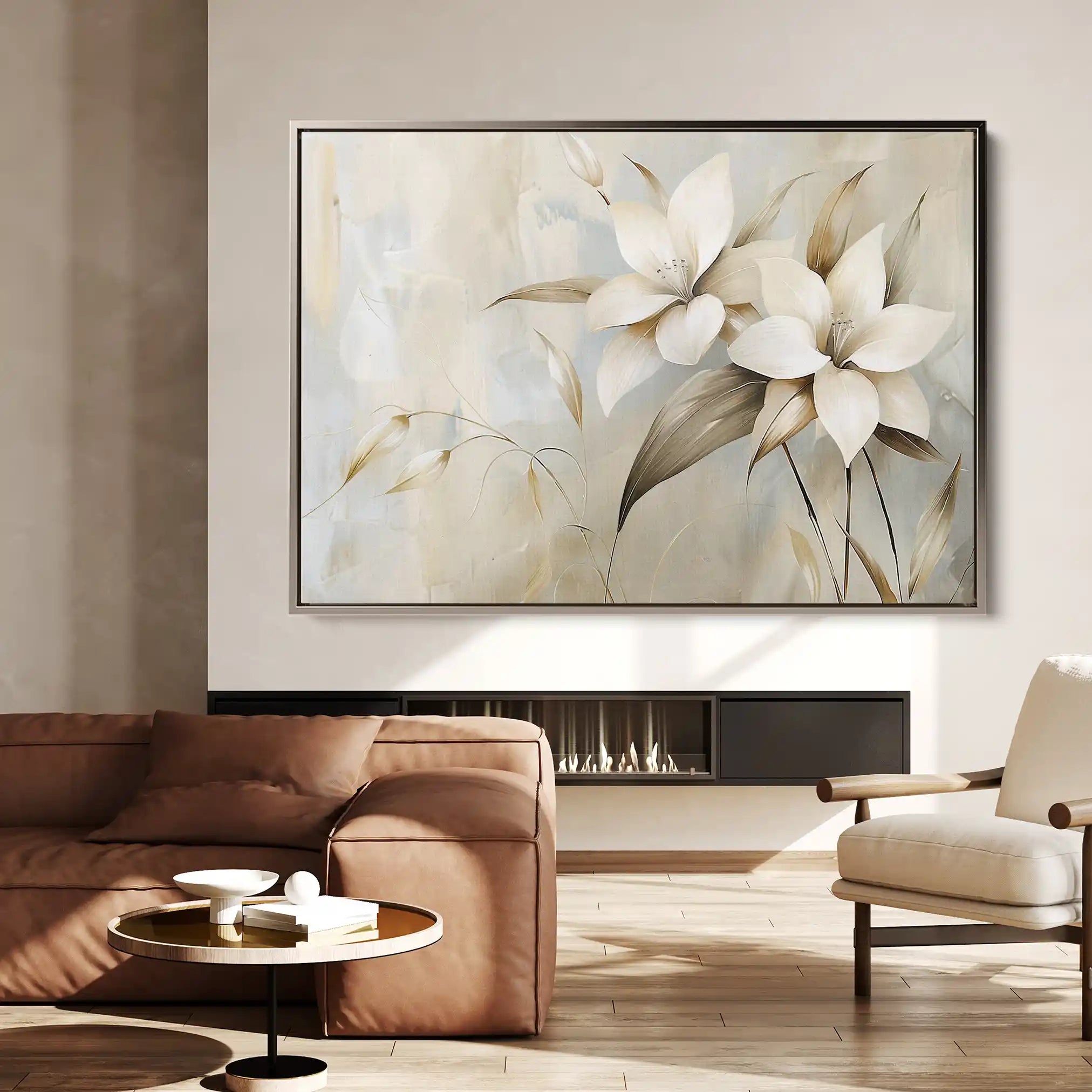 Floral Canvas Wall Art WAD256-F 90 x 60 cm / Stretched on hidden frame