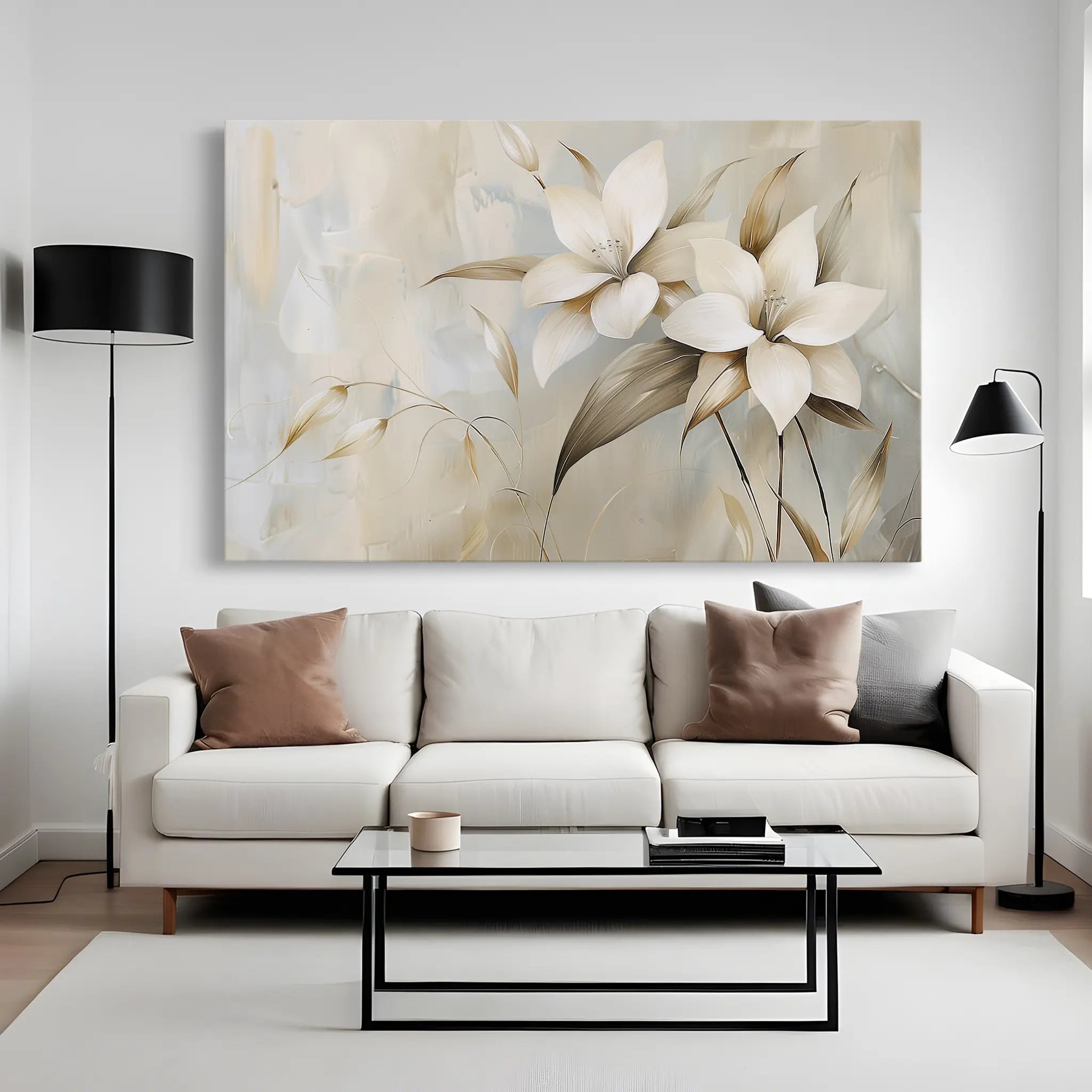 Floral Canvas Wall Art WAD256-F 90 x 60 cm / Stretched on hidden frame