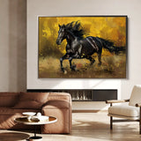 Horses 256 Canvas Art 90 x 60 cm / Stretched on hidden frame