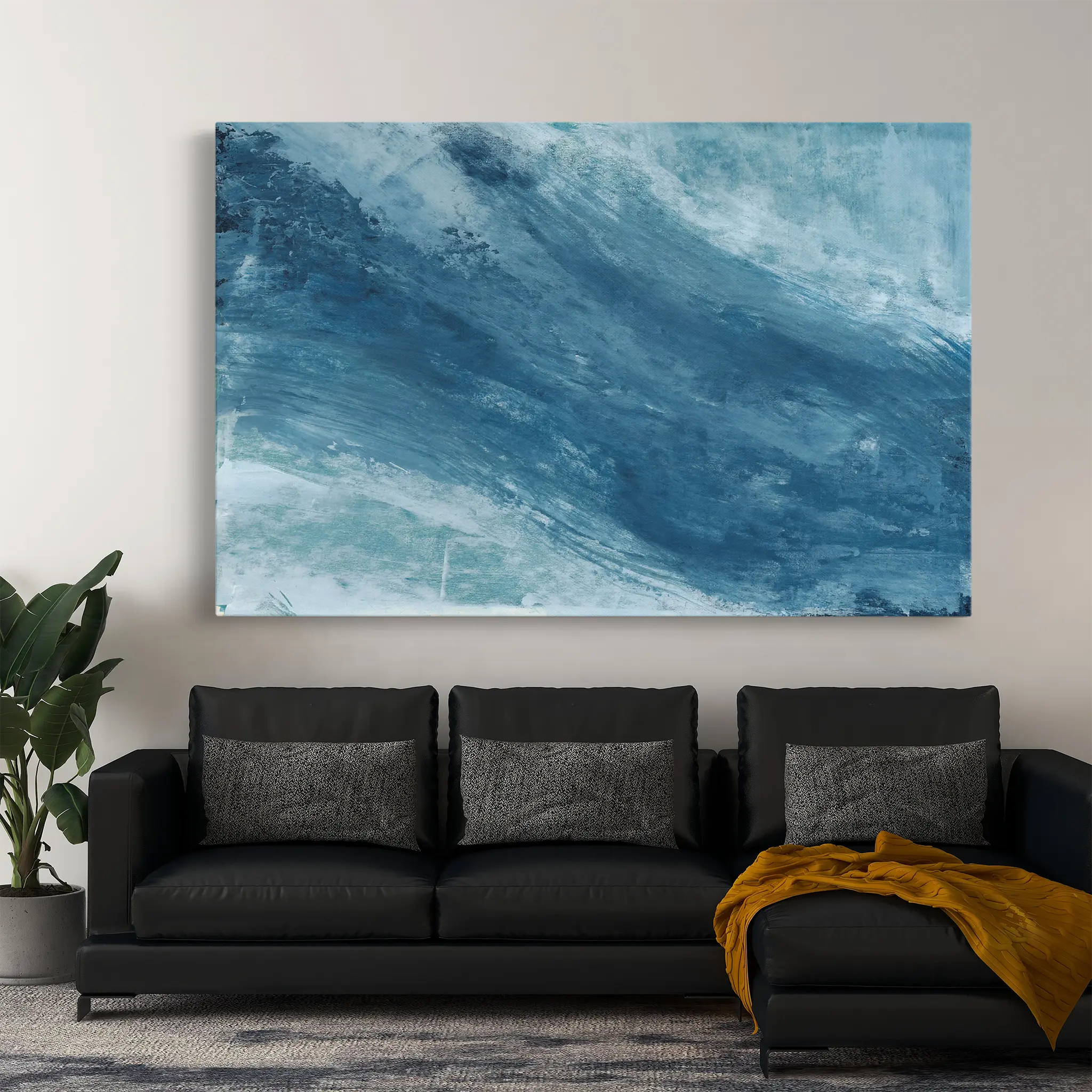 Abstract Canvas Wall Art WAD257-A 90 x 60 cm / Stretched on hidden frame