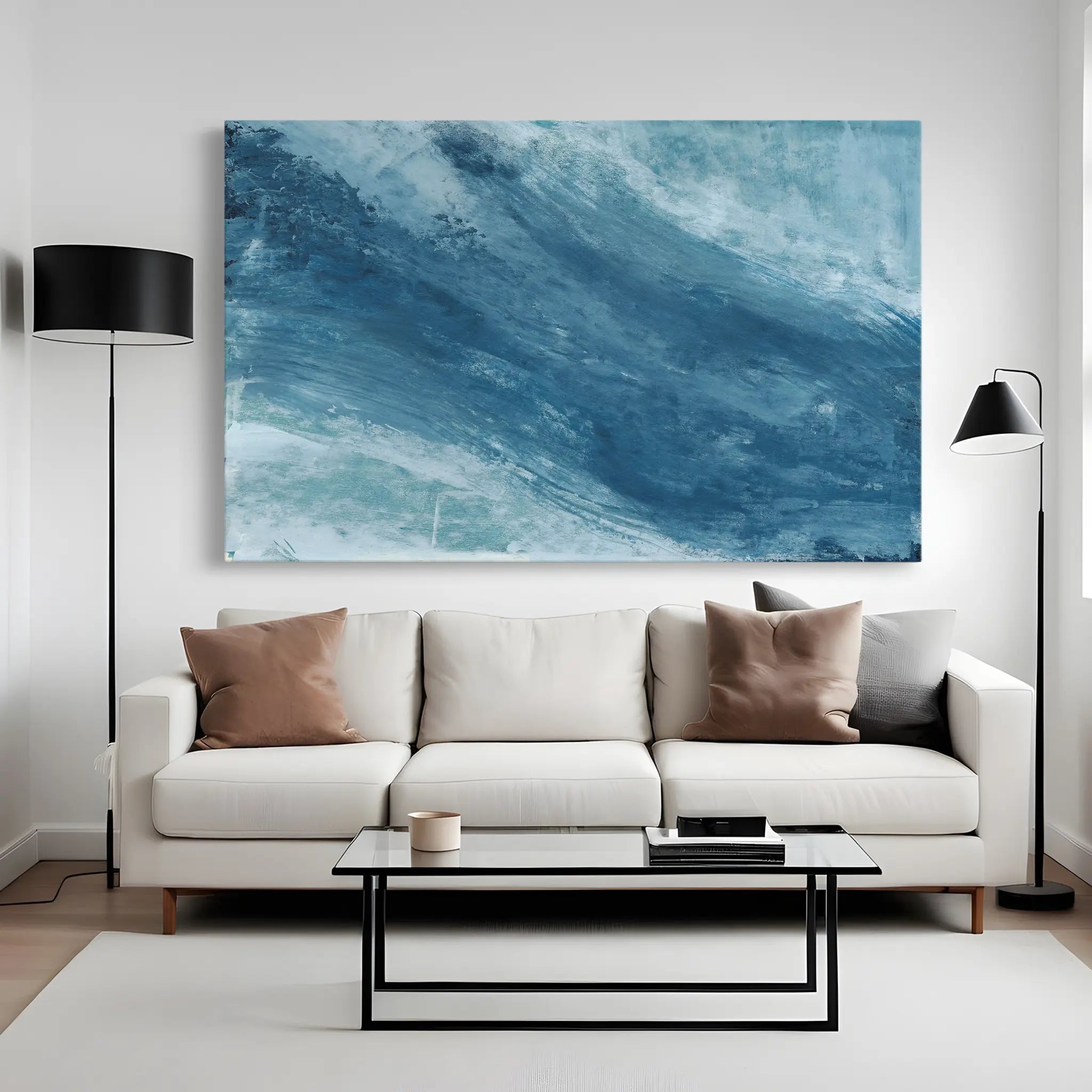 Abstract Canvas Wall Art WAD257-A 90 x 60 cm / Stretched on hidden frame