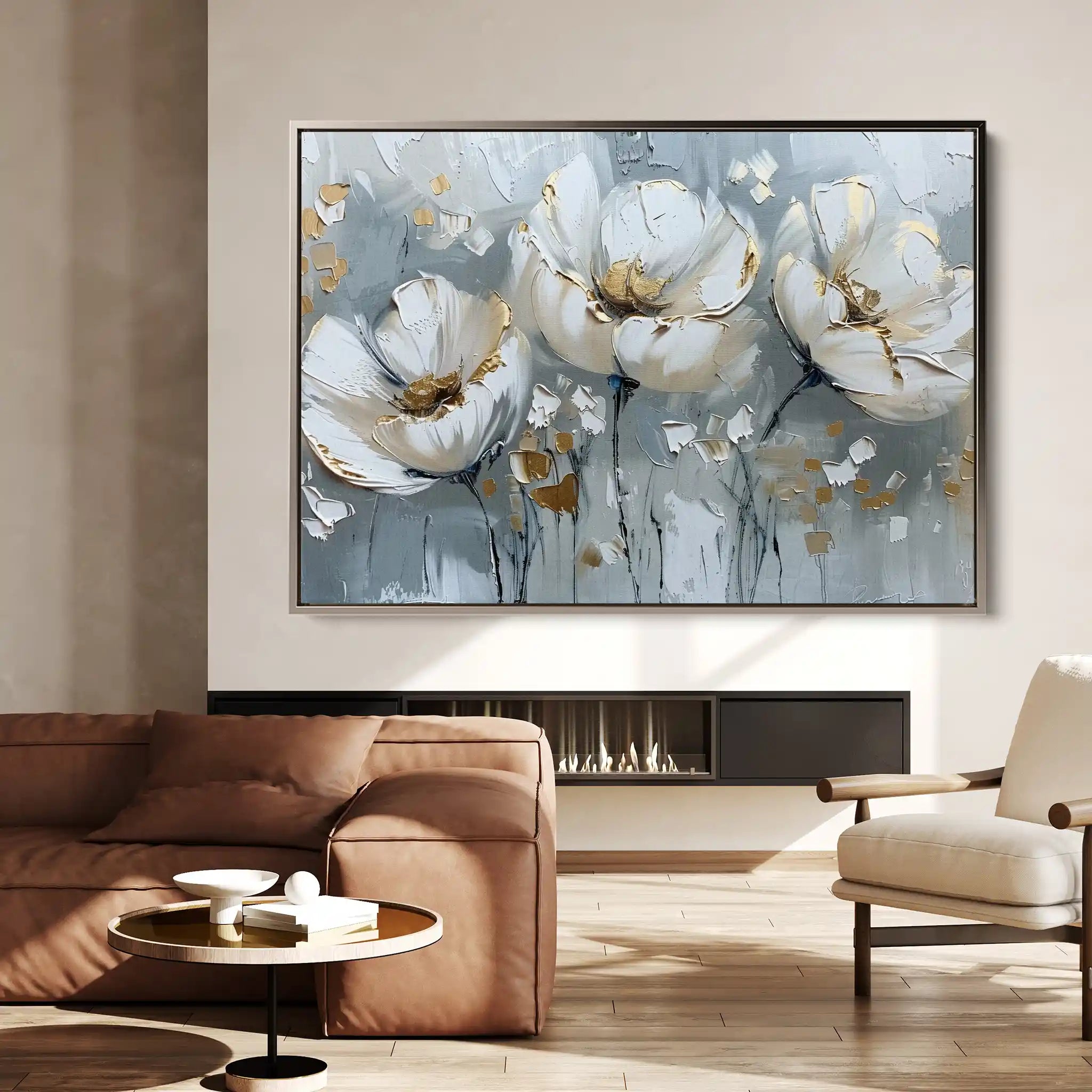 Floral Canvas Wall Art WAD257-F 90 x 60 cm / Stretched on hidden frame