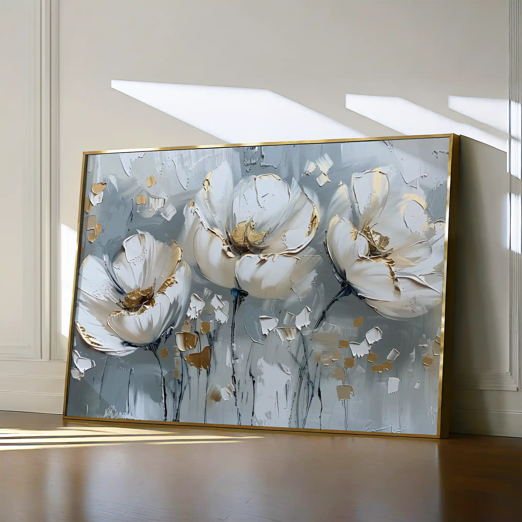 Floral Canvas Wall Art WAD257-F 90 x 60 cm / Stretched on hidden frame