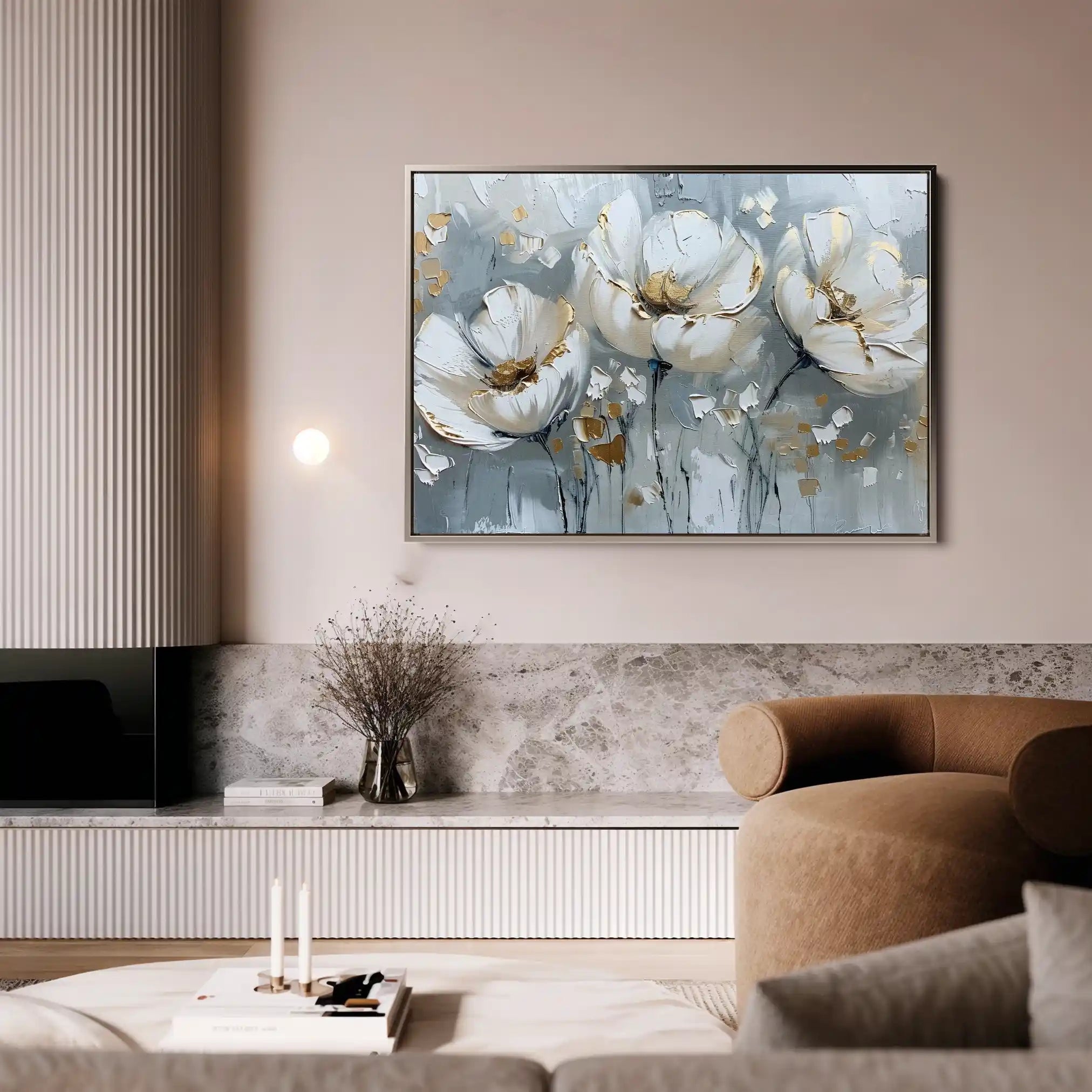 Floral Canvas Wall Art WAD257-F 90 x 60 cm / Stretched on hidden frame