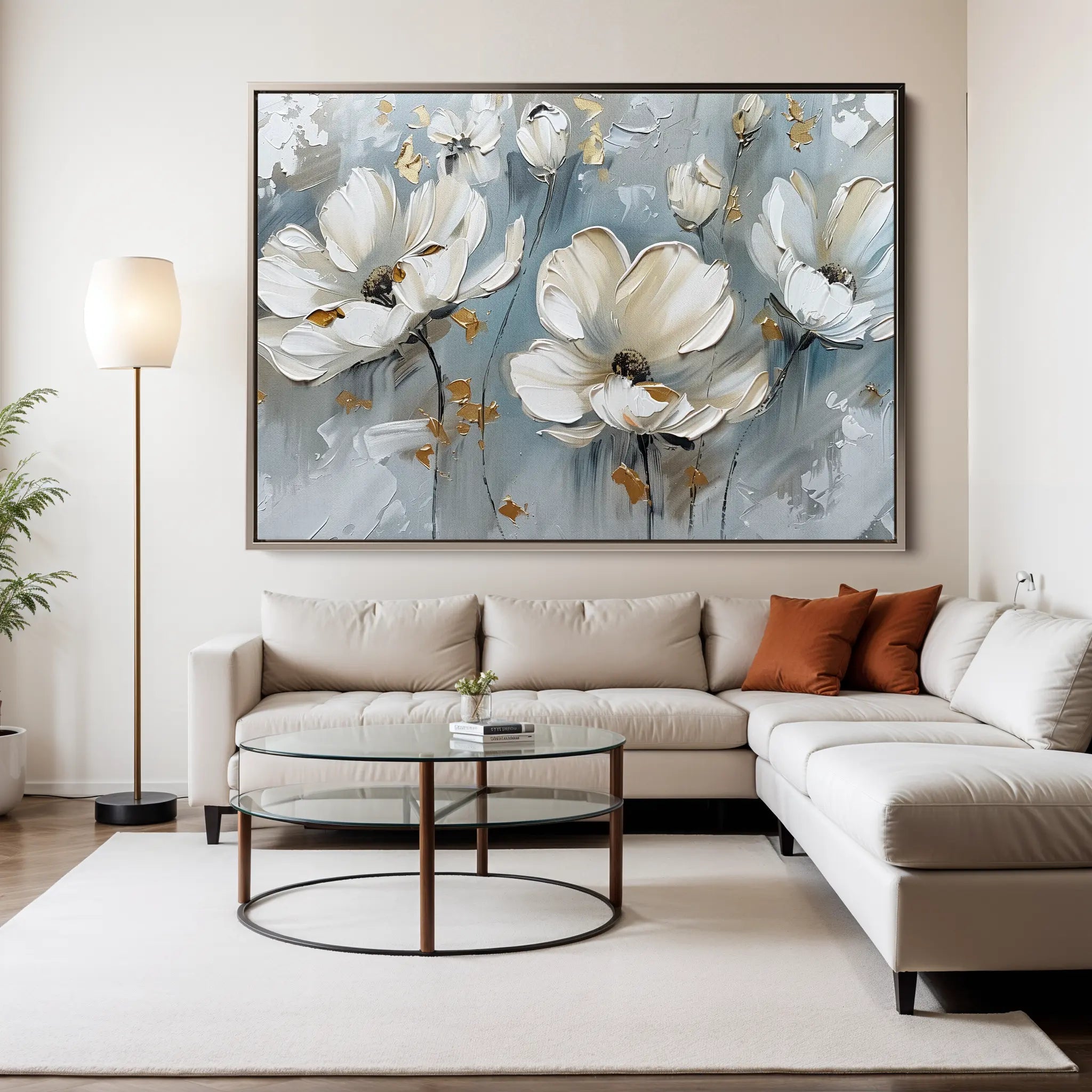 Floral Canvas Wall Art WAD258-F 90 x 60 cm / Stretched on hidden frame