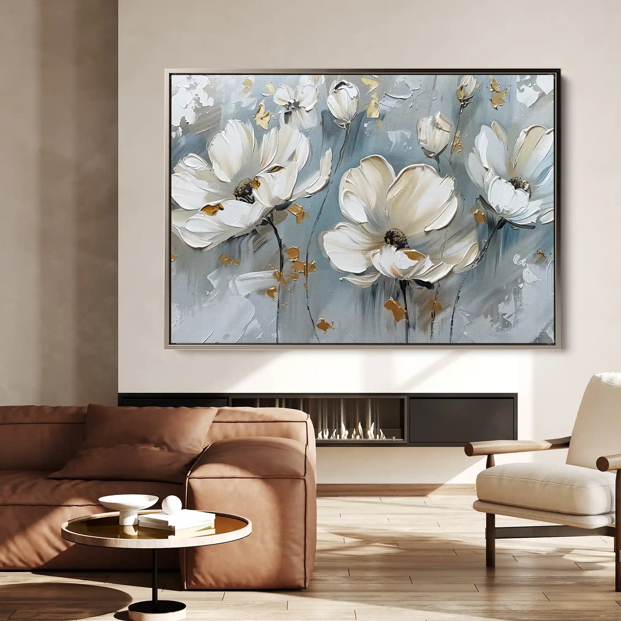 Floral Canvas Wall Art WAD258-F 90 x 60 cm / Stretched on hidden frame